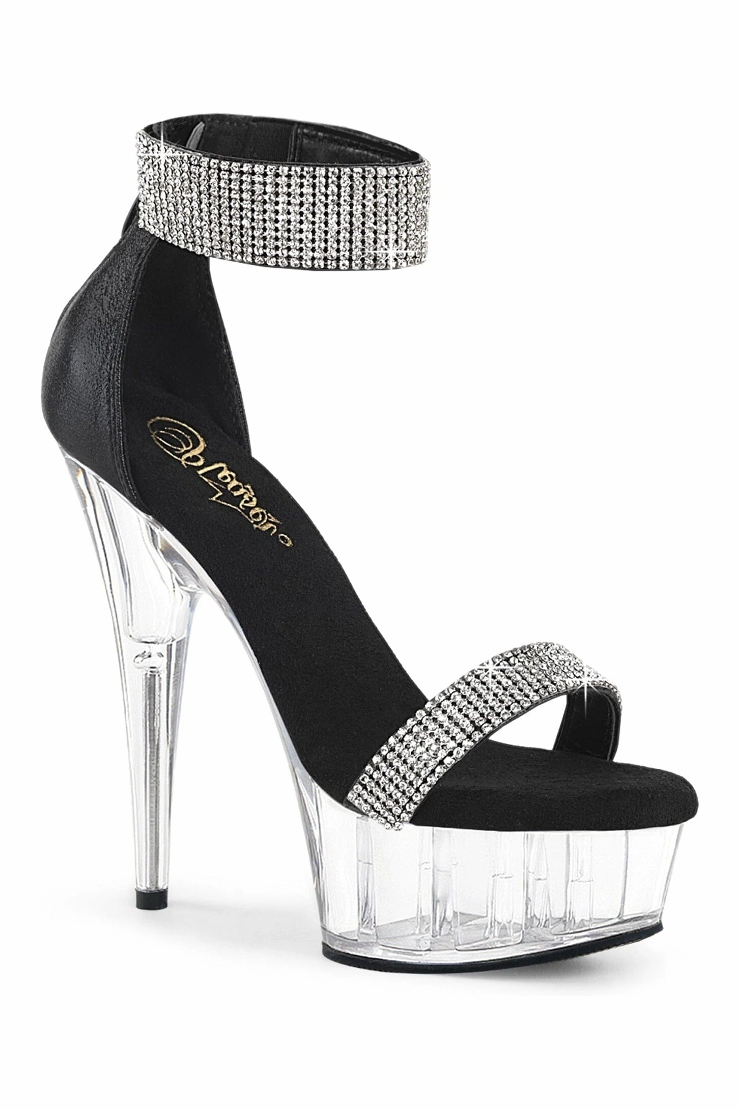 DELIGHT-641 Black Fabric Sandal