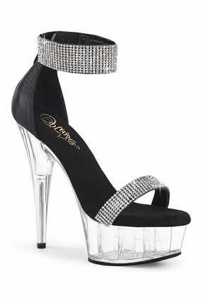 DELIGHT-641 Black Fabric Sandal