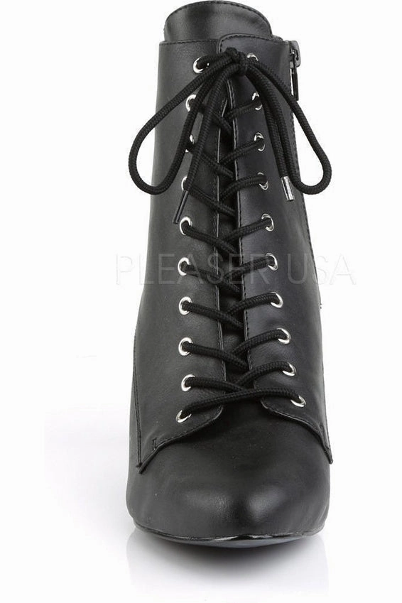 DIVINE-1020 Ankle Boot | Black Faux Leather