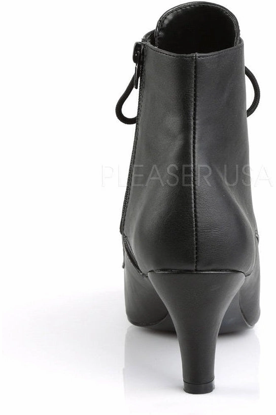 DIVINE-1020 Ankle Boot | Black Faux Leather