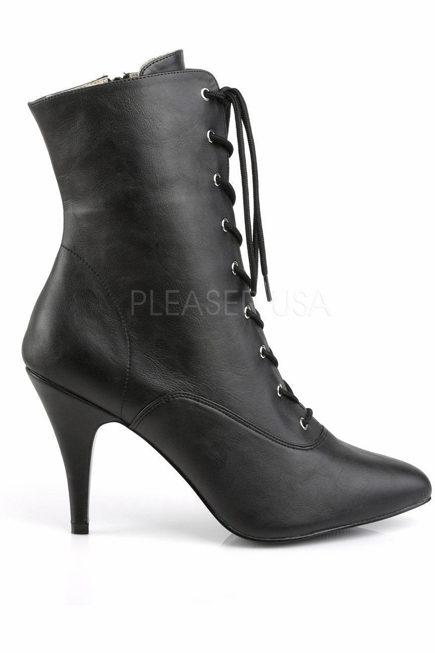 DREAM-1020 Ankle Boot | Black Faux Leather