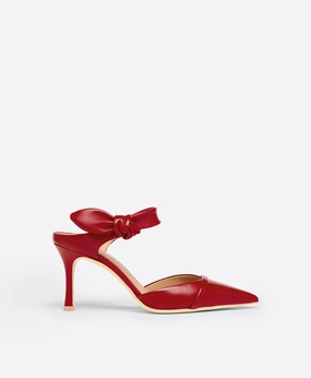 Eartha 80 Red Leather Mules