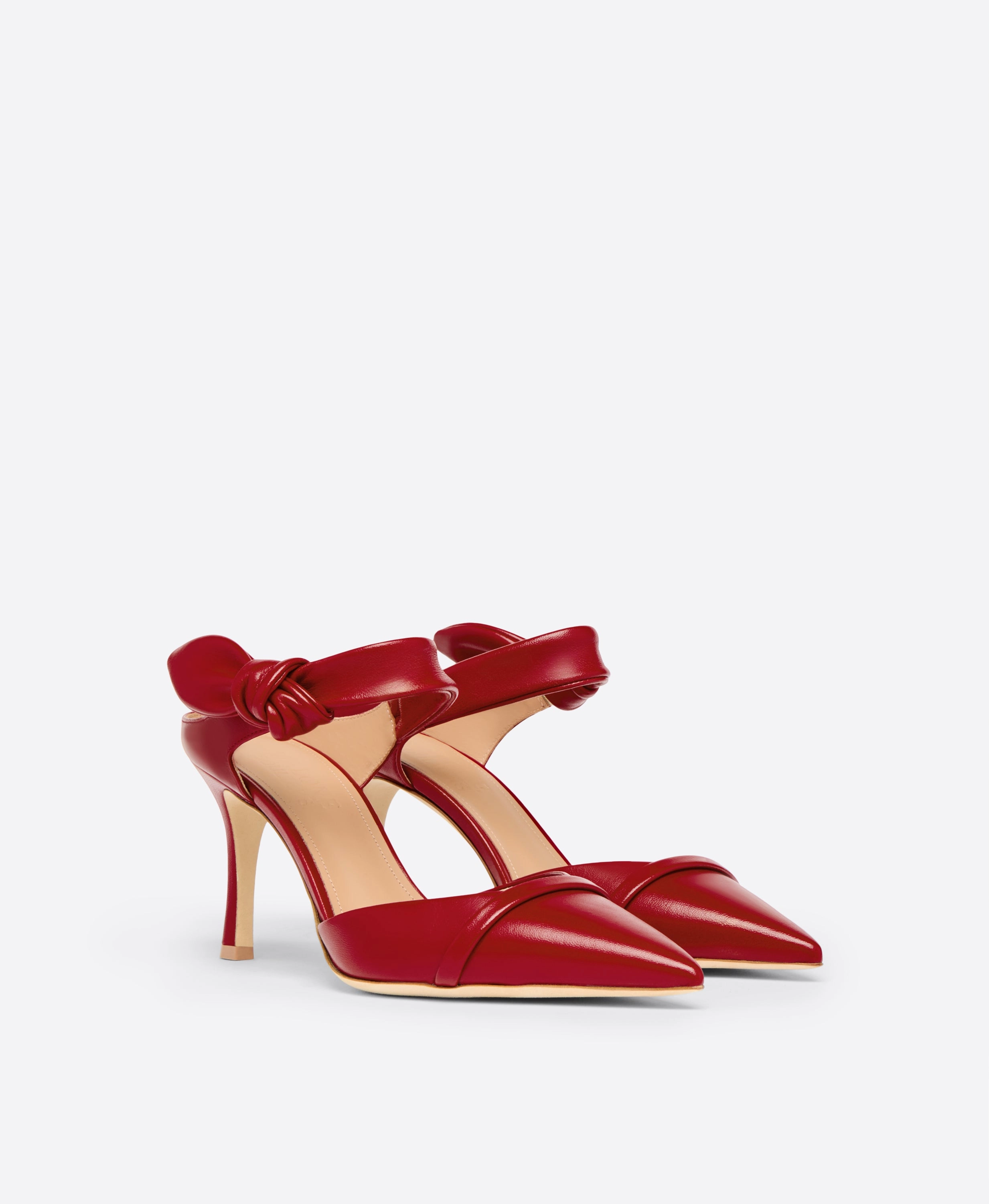 Eartha 80 Red Leather Mules