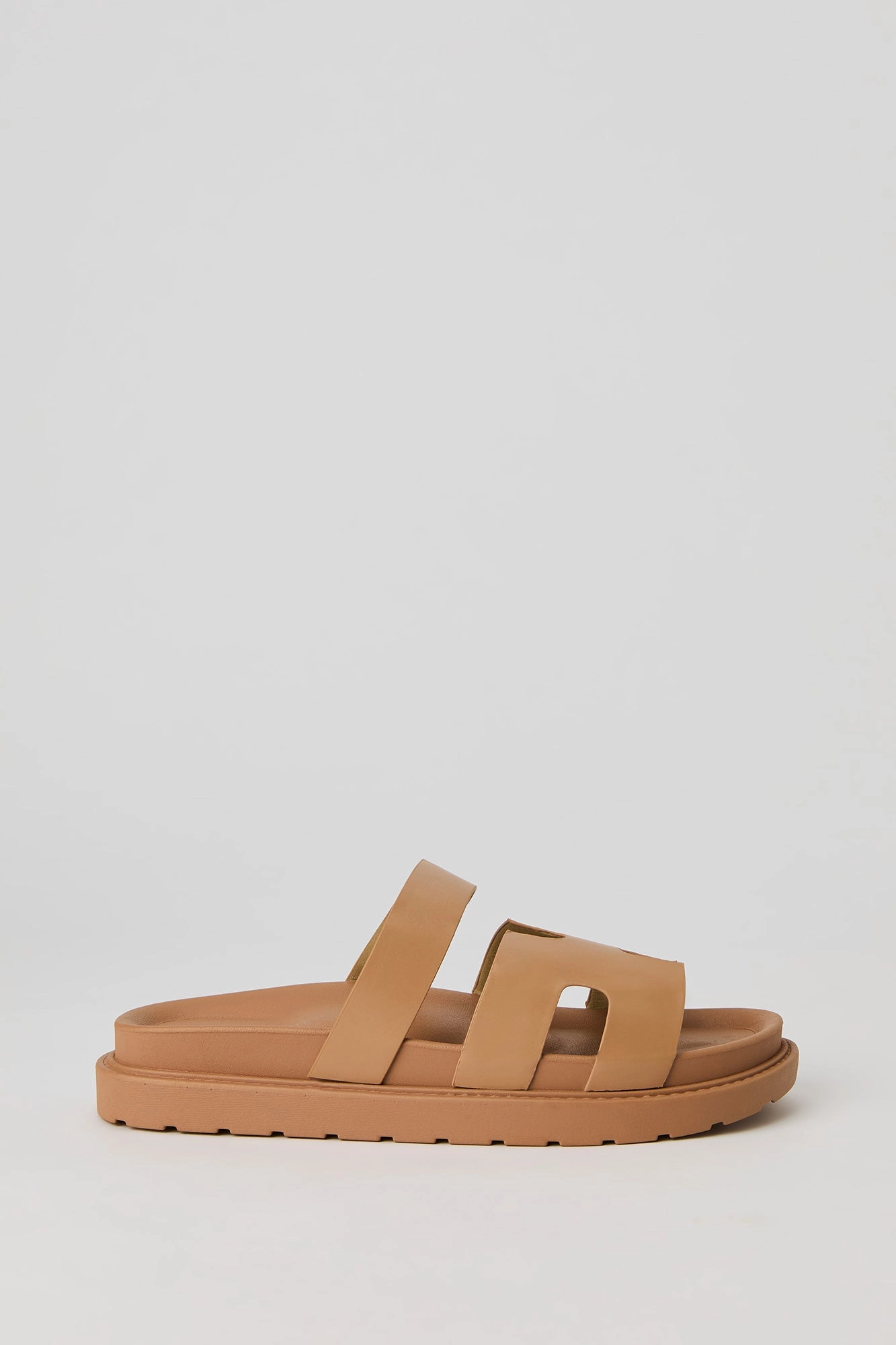Faux Leather H Band Sandal