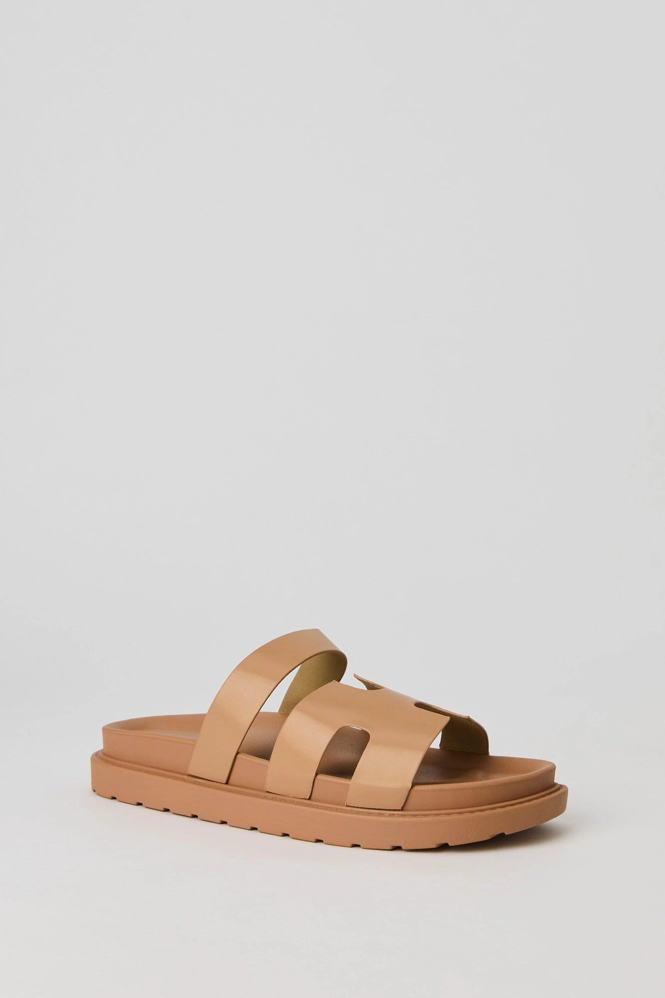 Faux Leather H Band Sandal
