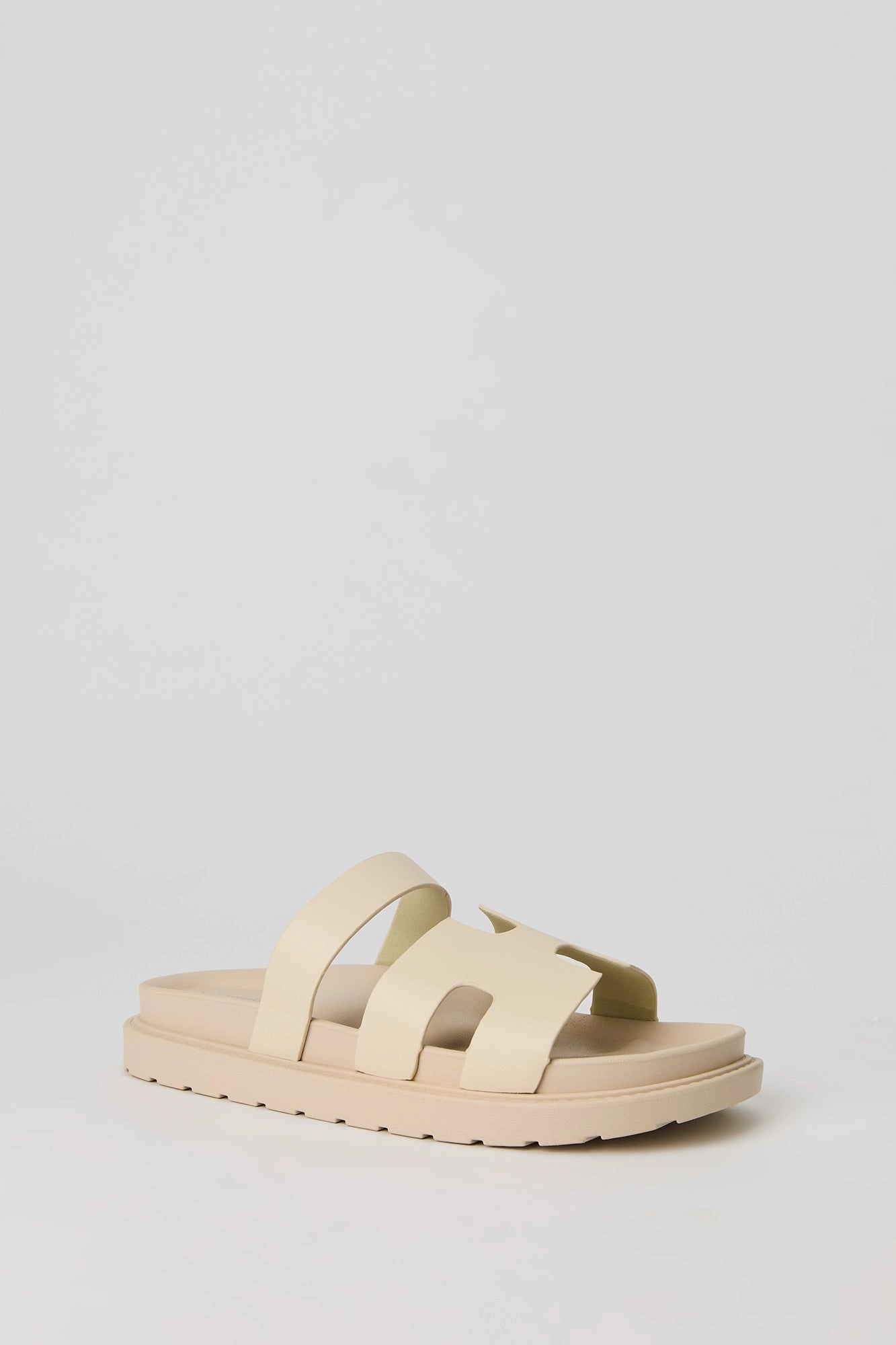 Faux Leather H Band Sandal