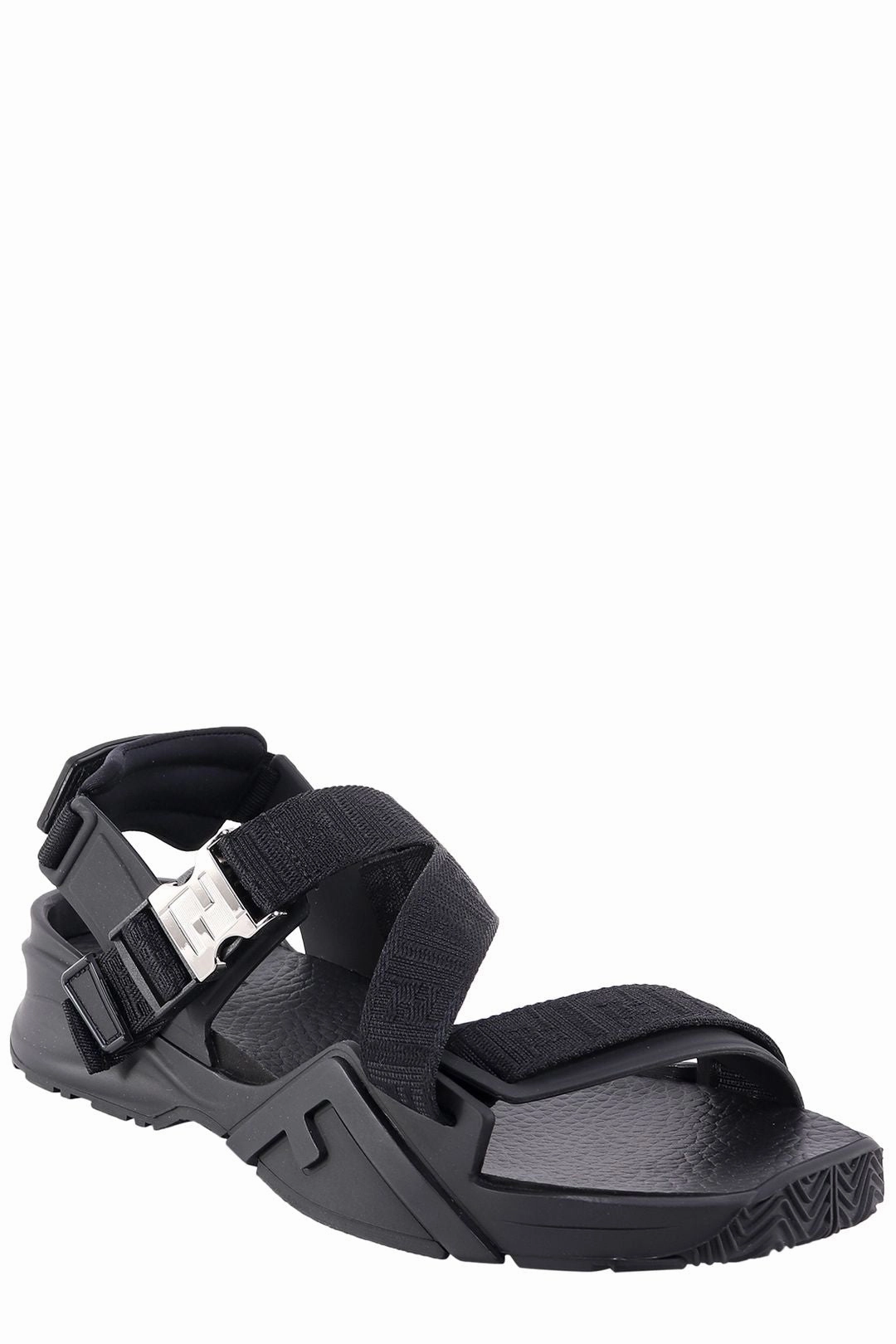 Fendi Flow FF Jacquard Touch Strapped Sandals