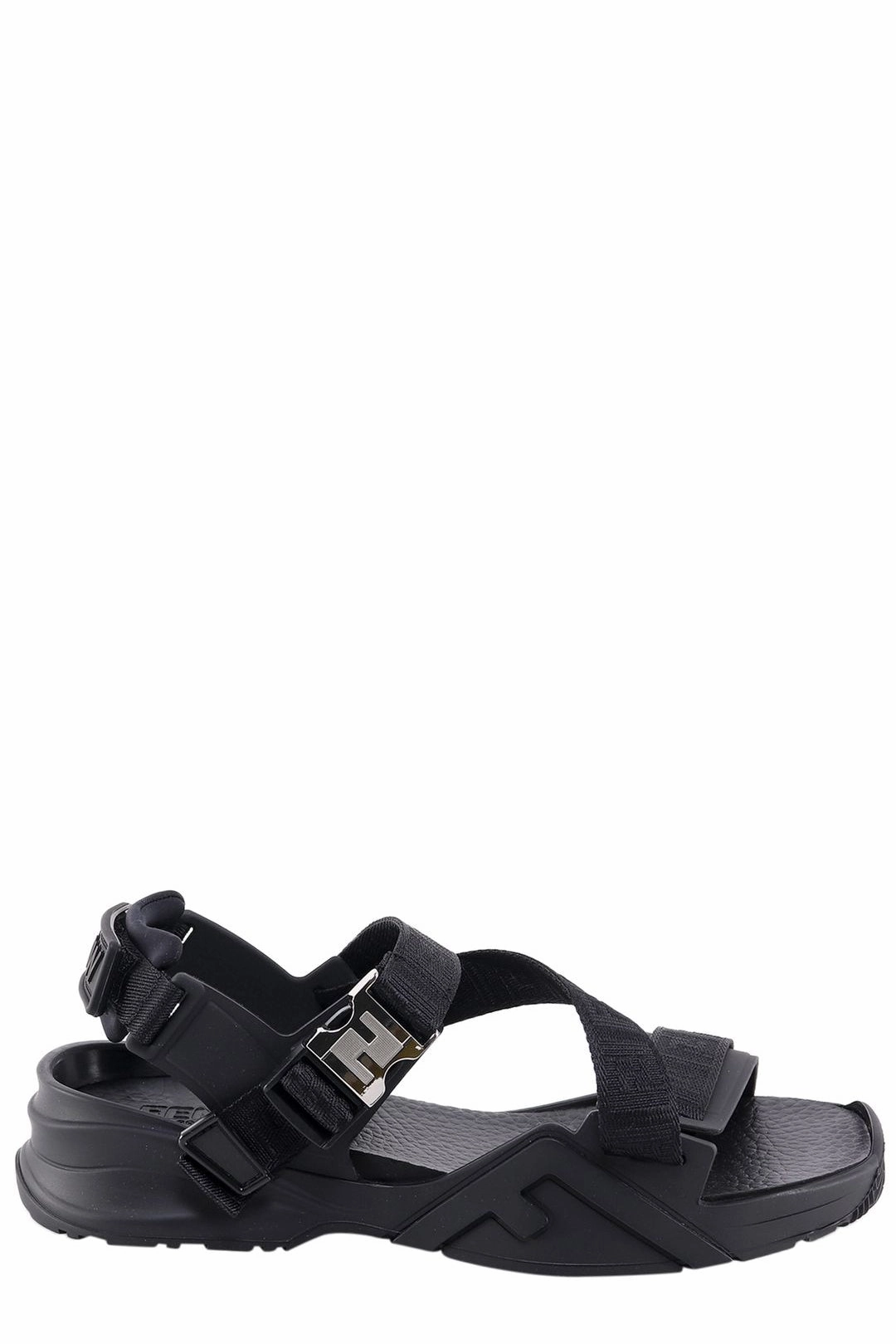 Fendi Flow FF Jacquard Touch Strapped Sandals