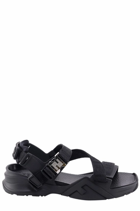 Fendi Flow FF Jacquard Touch Strapped Sandals