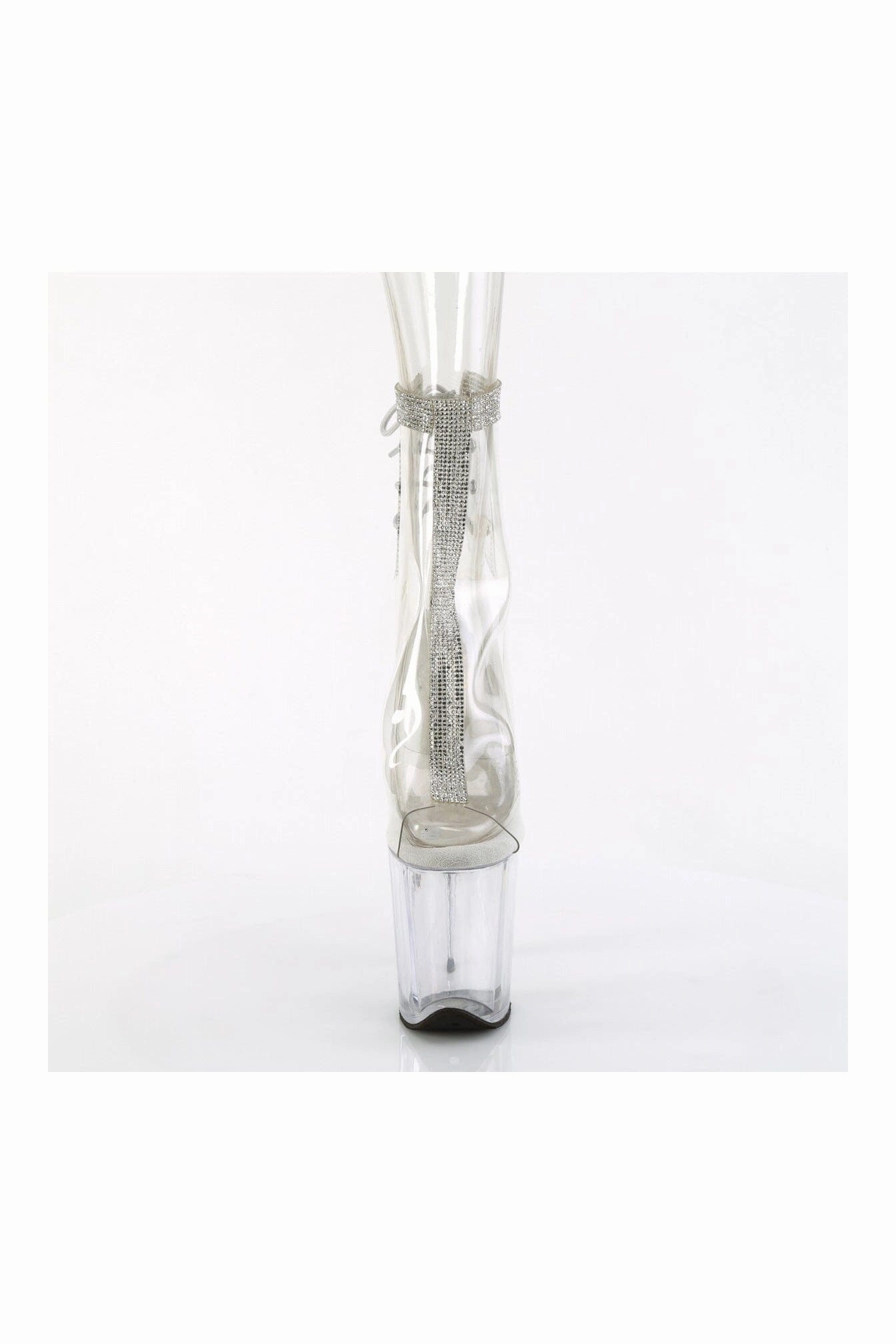 FLAMINGO-1018C-2RS Clear Vinyl Ankle Boot
