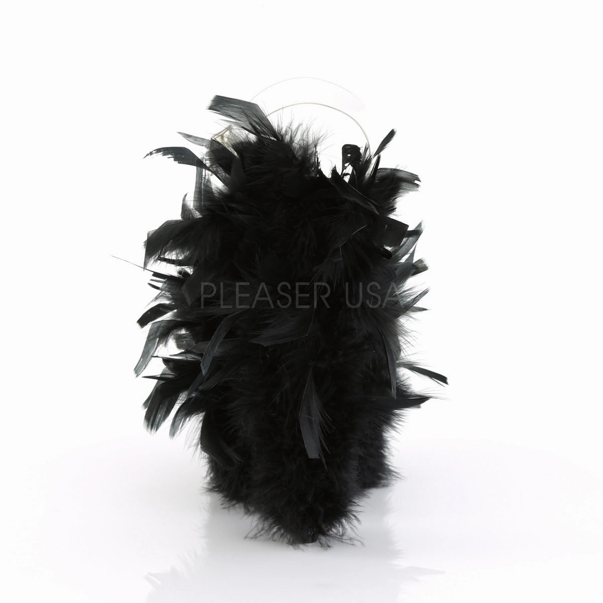 FLAMINGO-808F  Clear/Black Marabou Feather