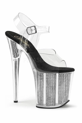 FLAMINGO-808SRS Platform Sandal  | Black Vinyl
