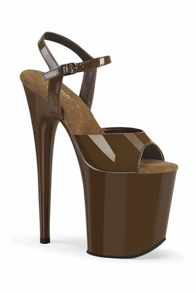 FLAMINGO-809 Sandal | Brown Patent
