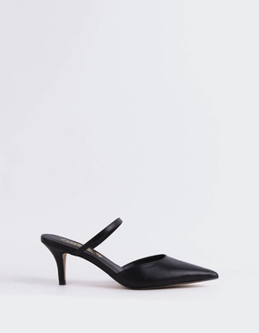 Forsythia Black Leather