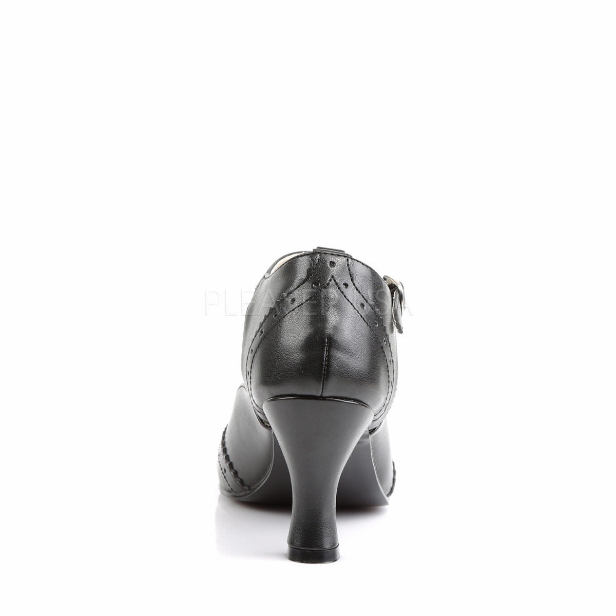 FUNTASMA FLAPPER-26 Black Pu T-Strap Pumps