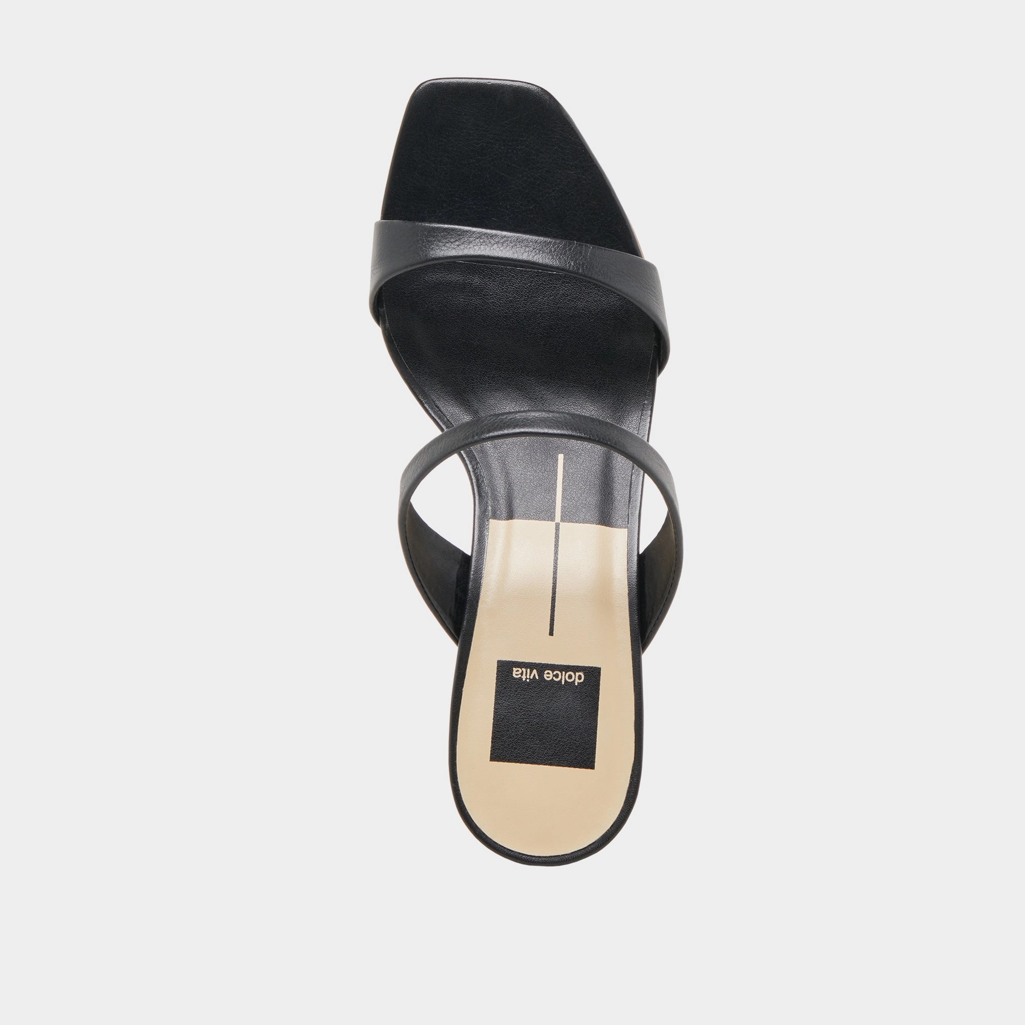 GENORA HEELS BLACK LEATHER