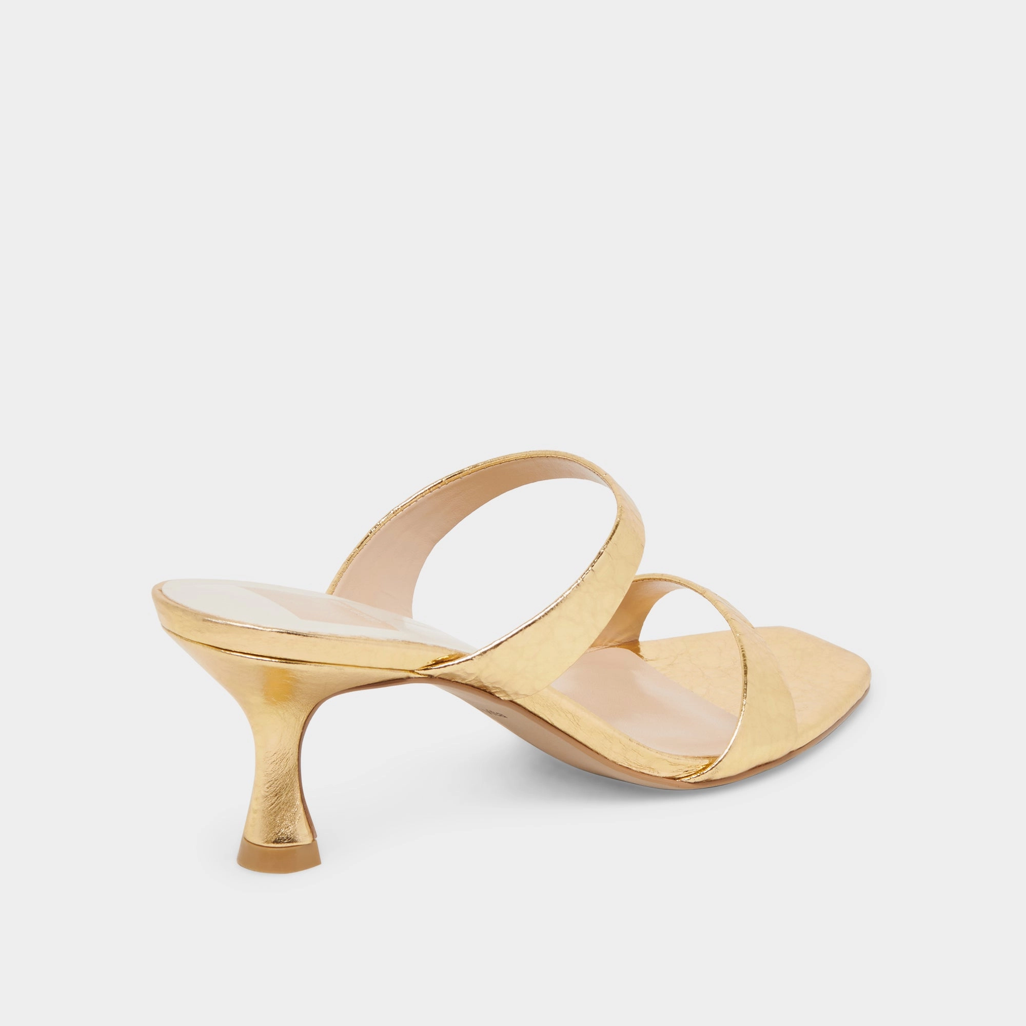 GENORA HEELS GOLD DISTRESSED LEATHER