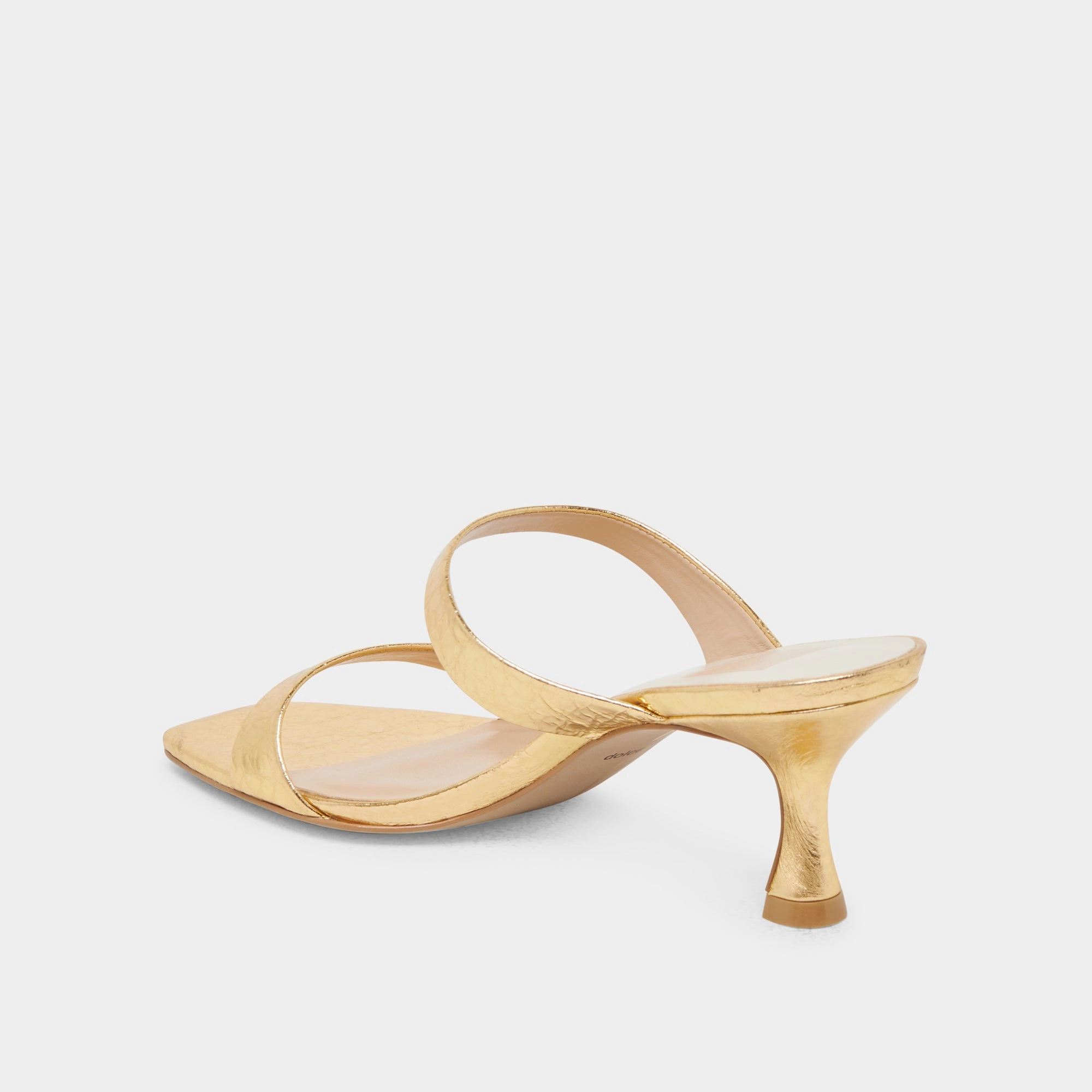 GENORA HEELS GOLD DISTRESSED LEATHER