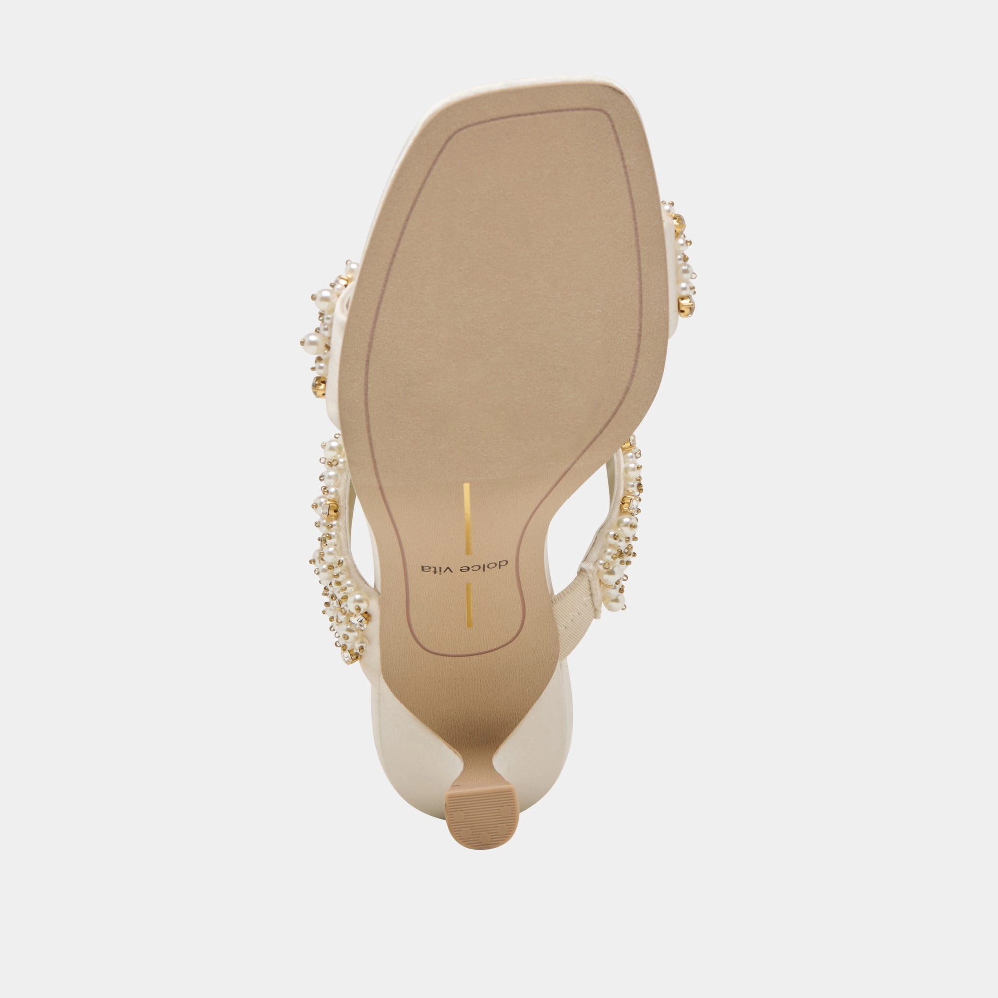 GENORA RHINESTONE HEELS IVORY RHINESTONE