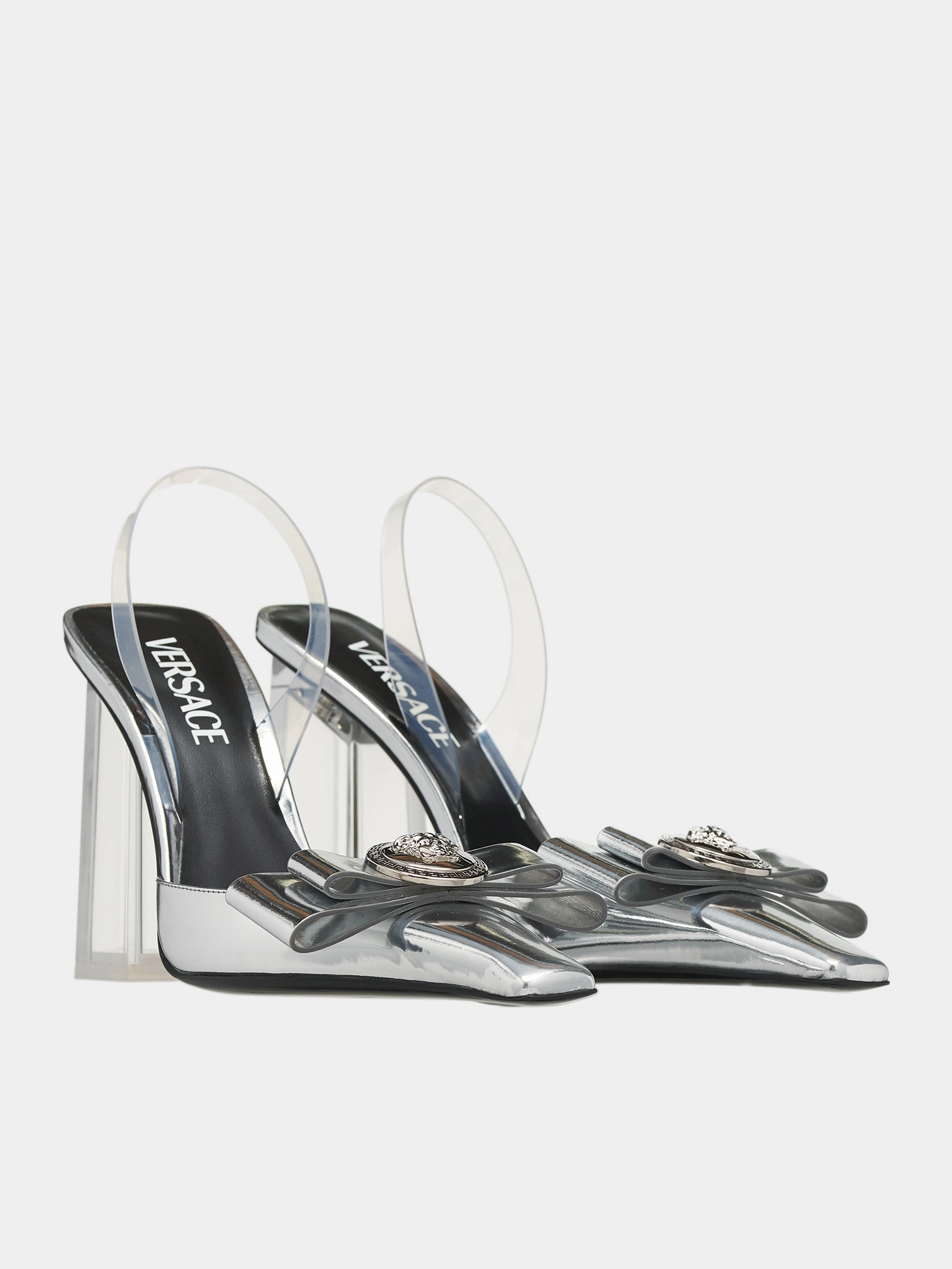 Gianni Ribbon Metallic Pumps (1015356-1A10007-2T08P-SILVER-P)