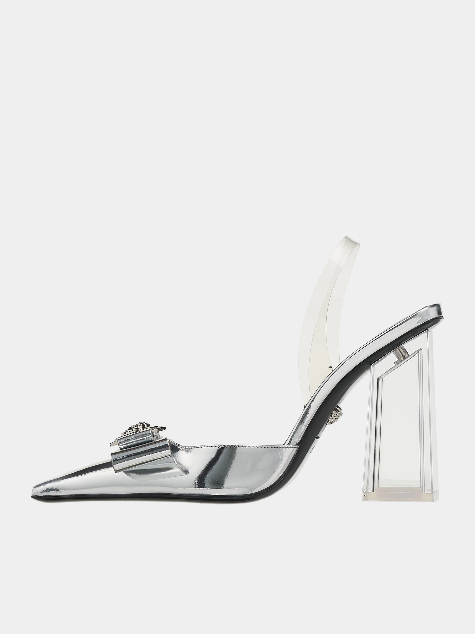 Gianni Ribbon Metallic Pumps (1015356-1A10007-2T08P-SILVER-P)
