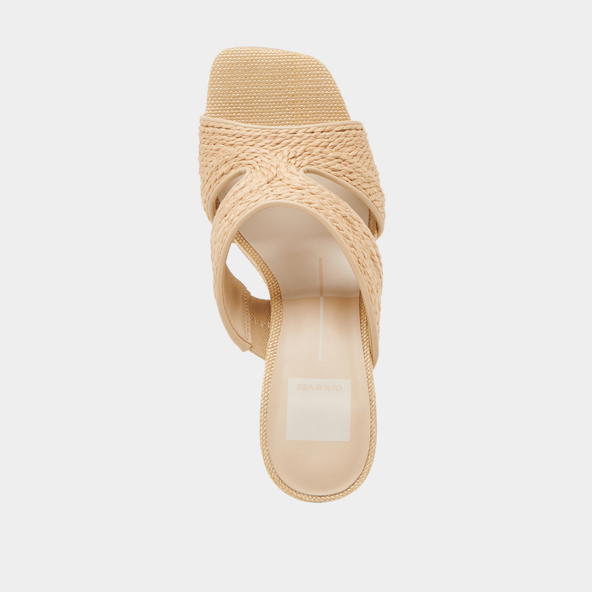 GITEL WIDE HEELS LT NATURAL RAFFIA