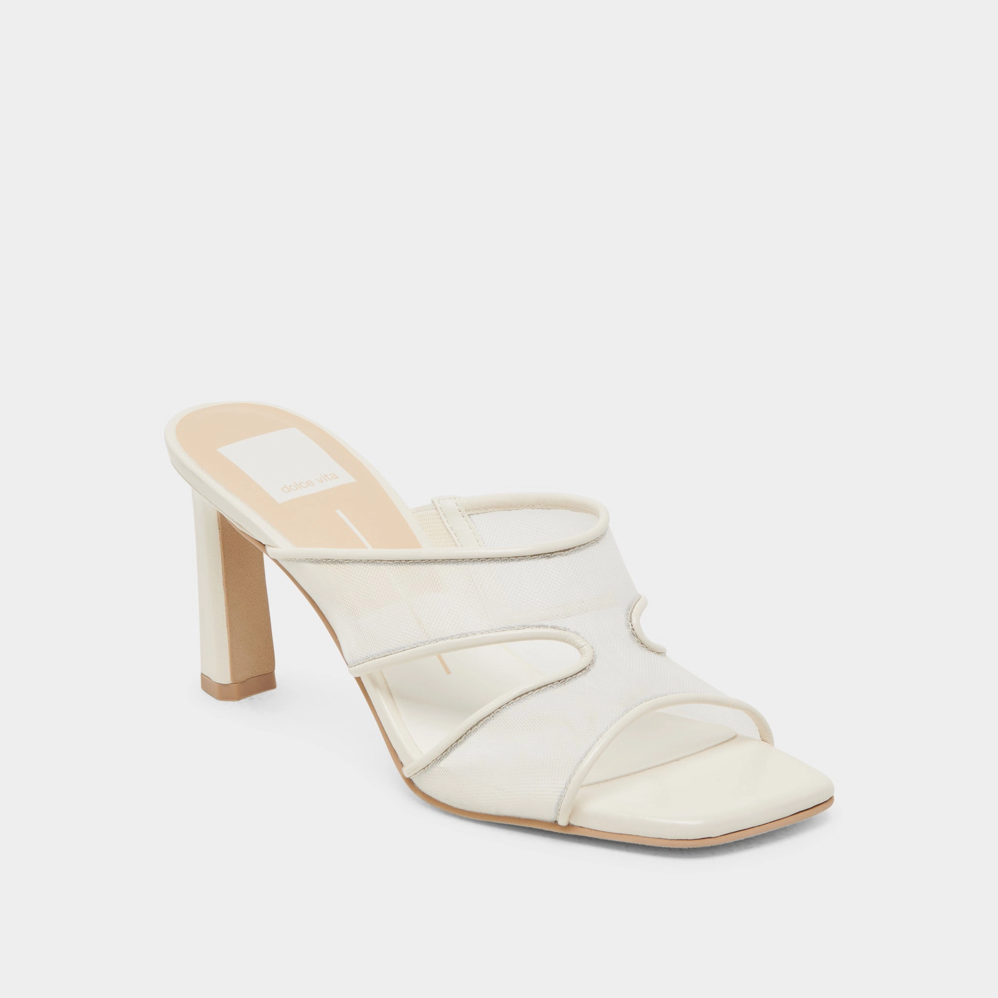GITEL WIDE HEELS OFF WHITE MESH