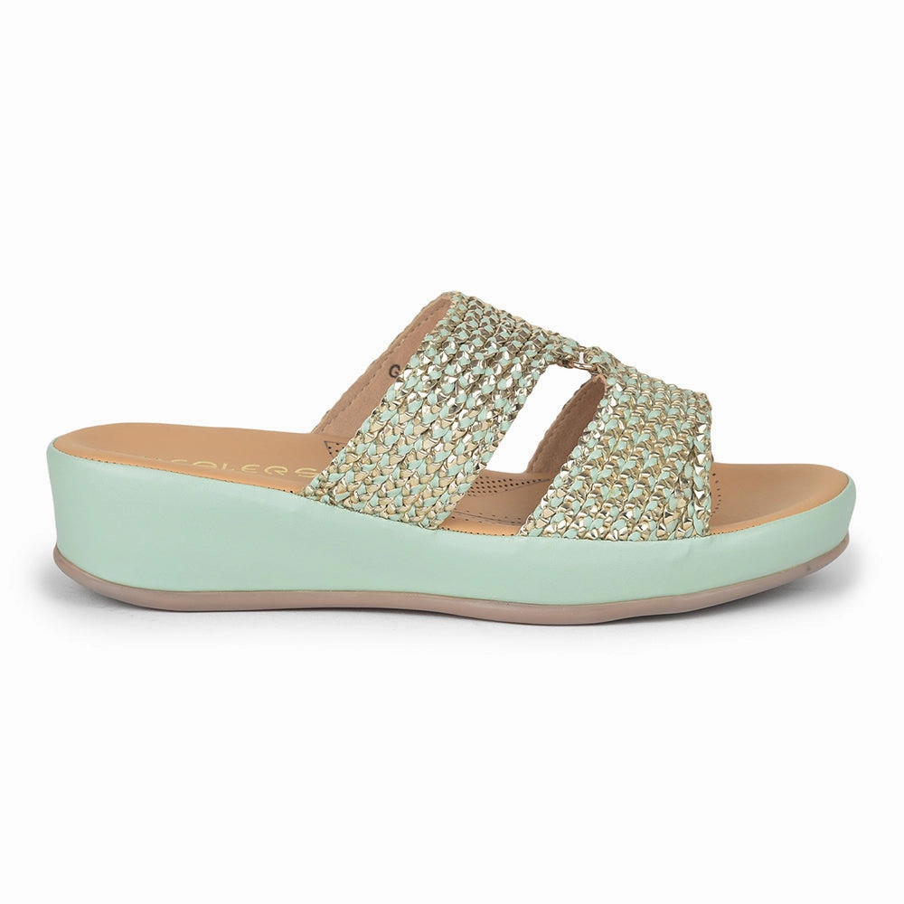 Healers Casual (S.Green) Slippers For Ladies GF-03 By Liberty