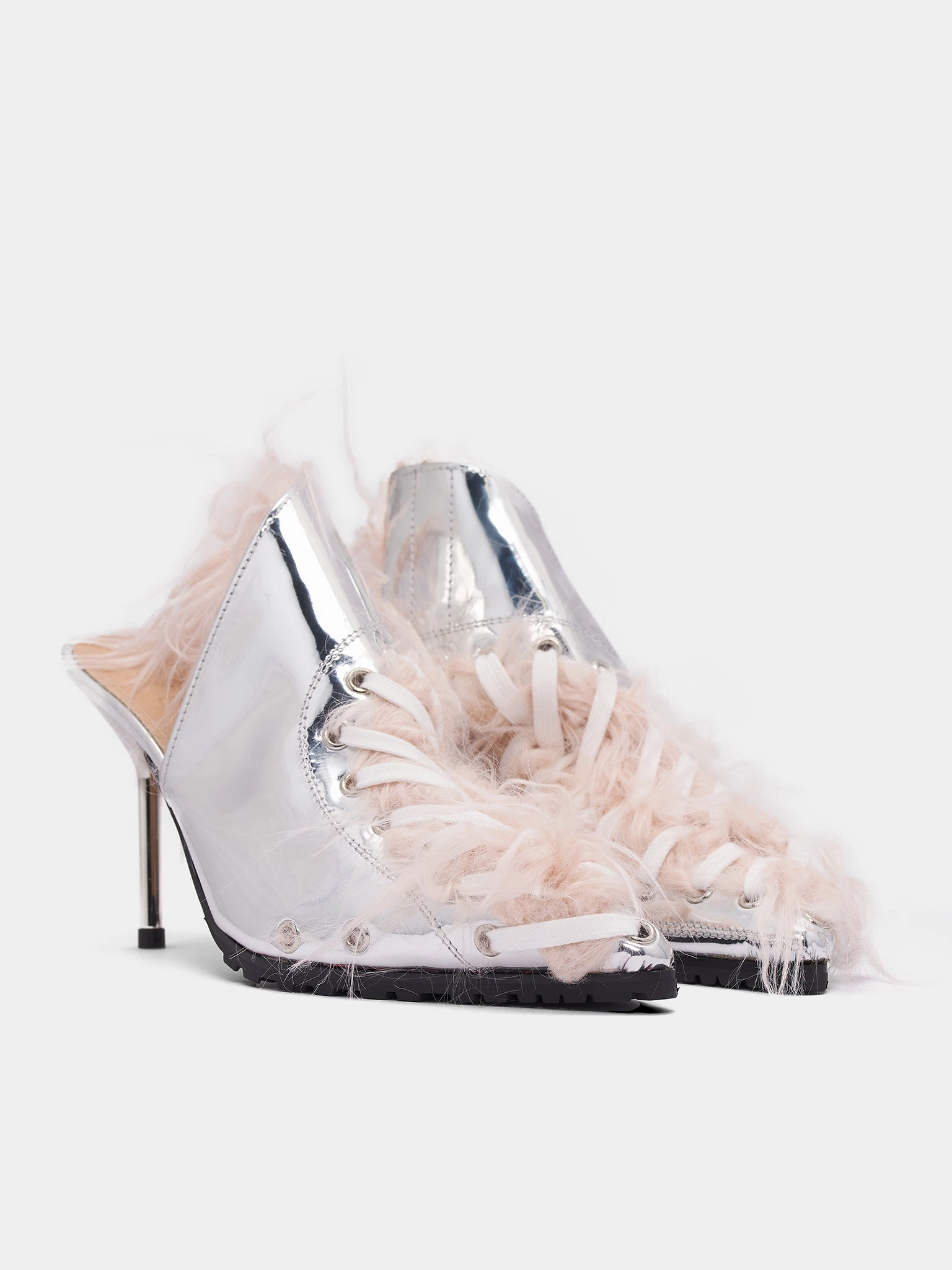 Heel Mule (1313101121-SILVER-ROSE)