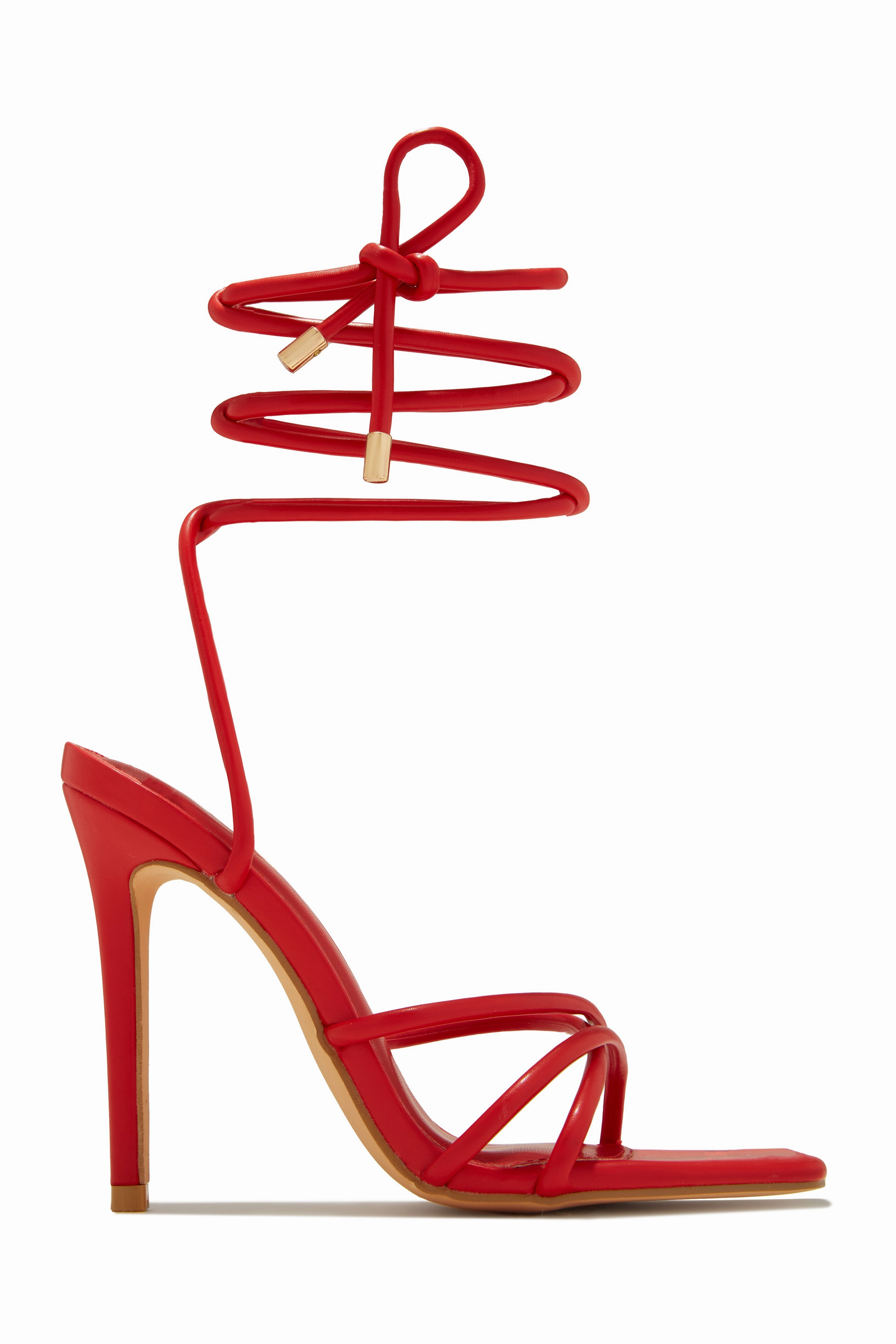 Holly Lace Up Strappy Heels - Leopard
