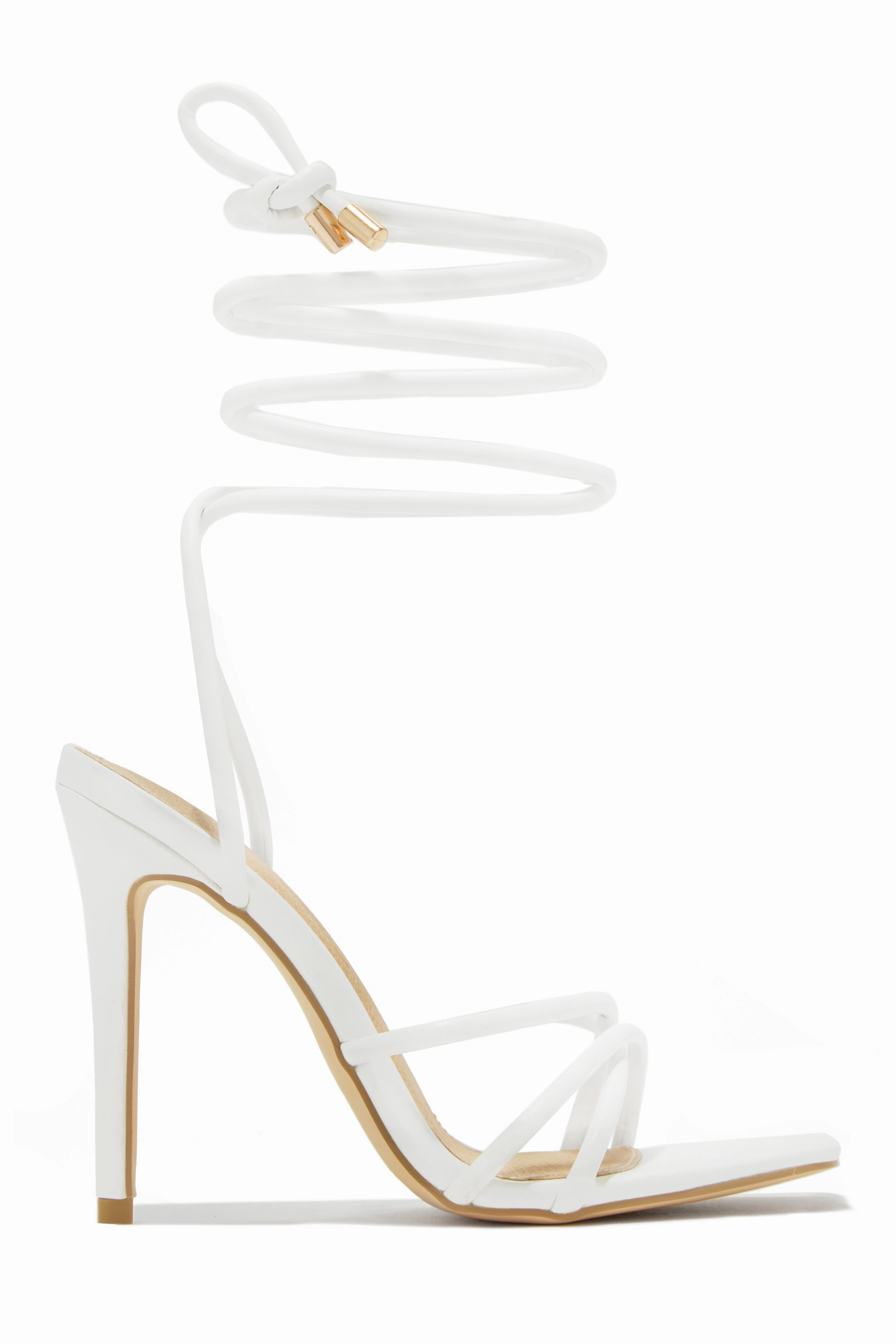 Holly Lace Up Strappy Heels - Leopard
