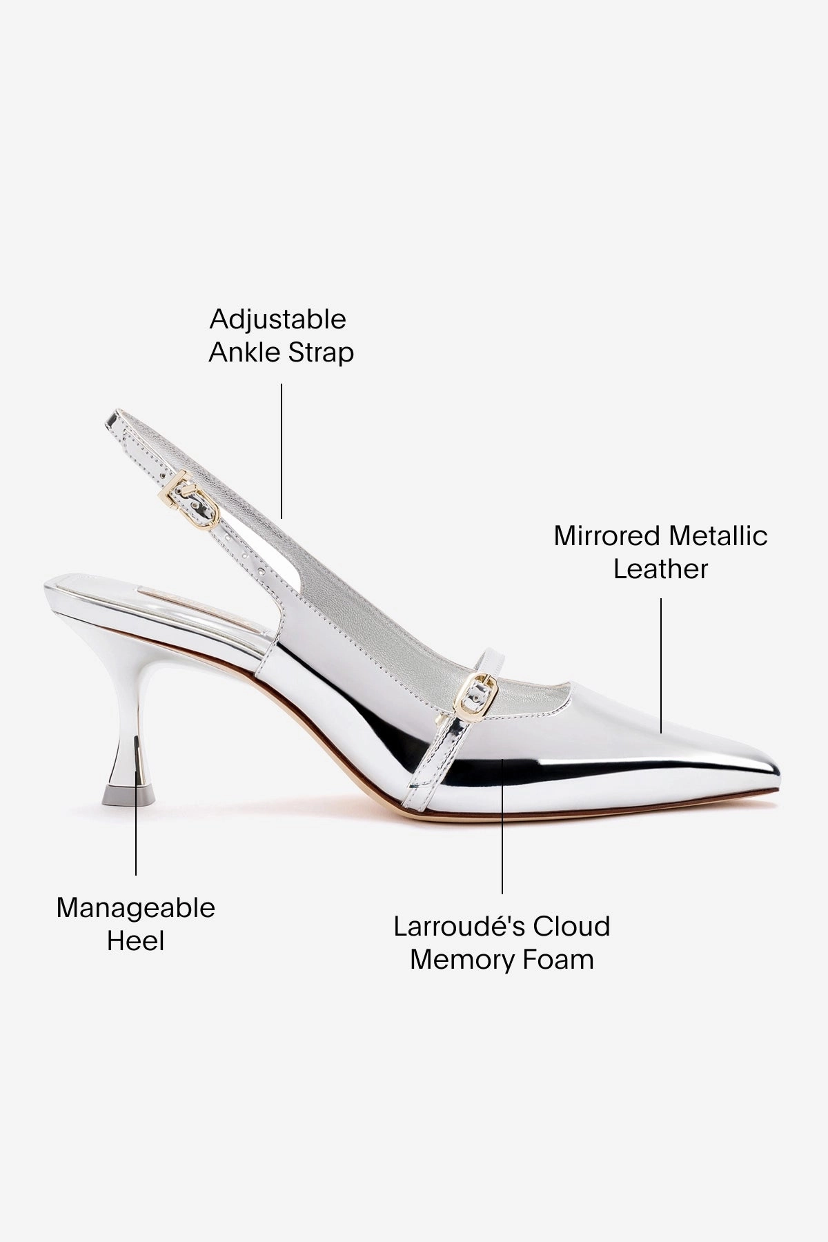 Ines Pump In Silver Specchio