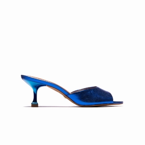 Jamila Crack Blue Leather