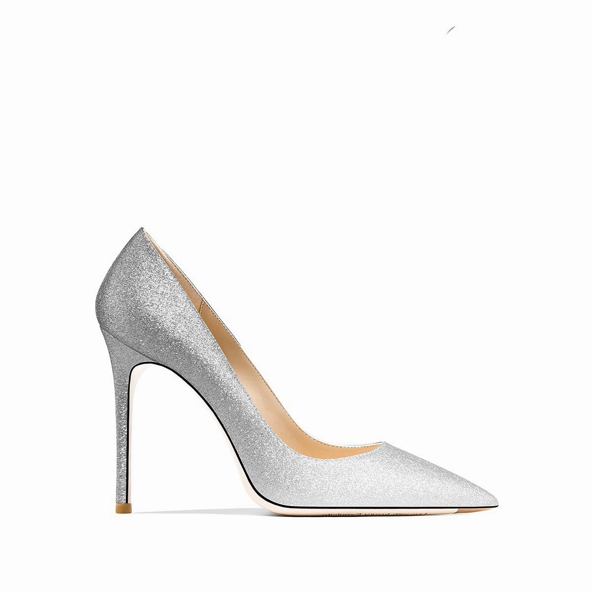 Josephine Silver-Grey Sequin Beige Bottom Heels
