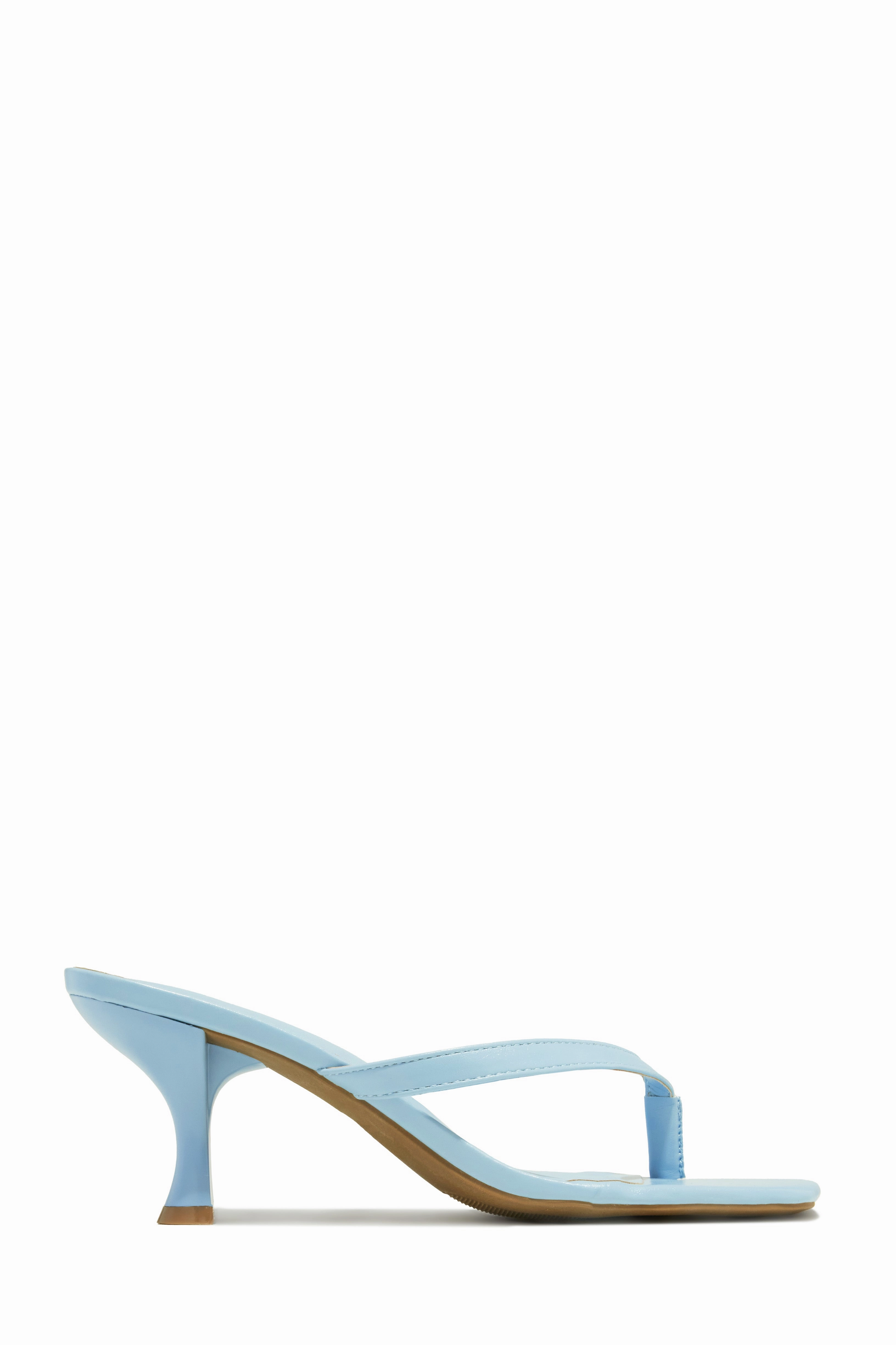 Karley Mid Heel Mules - Light Blue