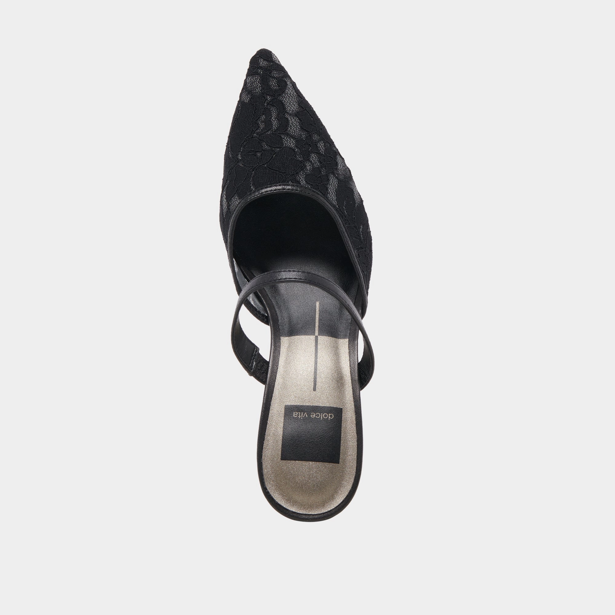 KATIK WIDE HEELS BLACK FLORAL LACE