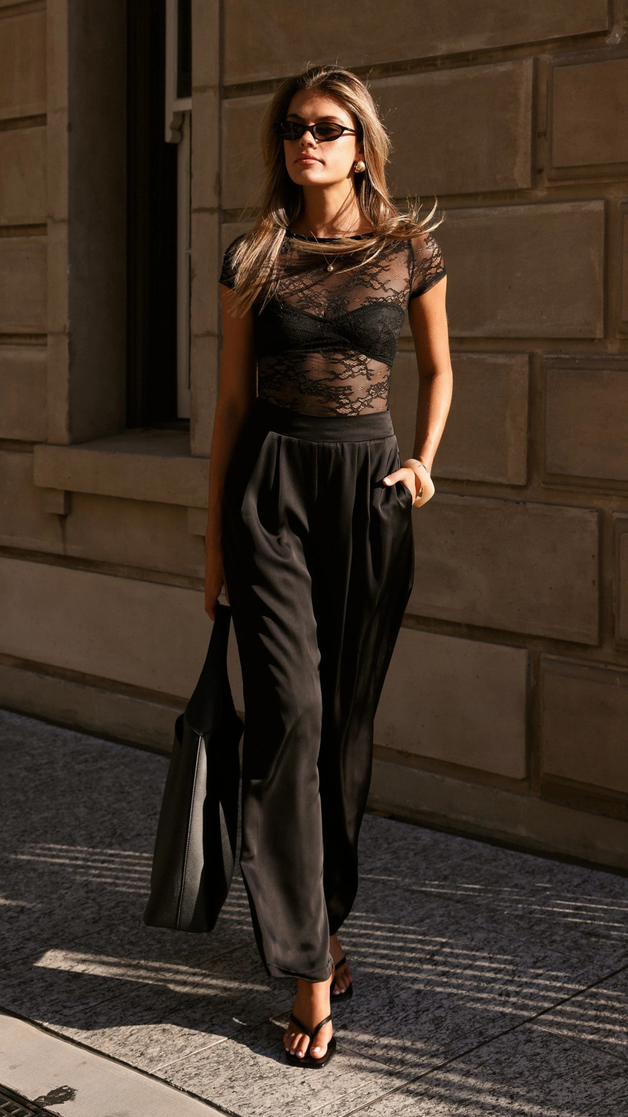 Kaylee Lace Top - Black