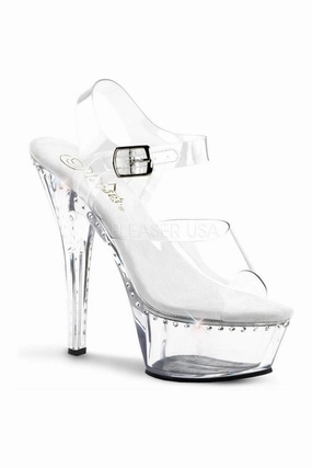 KISS-208LS Platform Sandal | Clear Vinyl