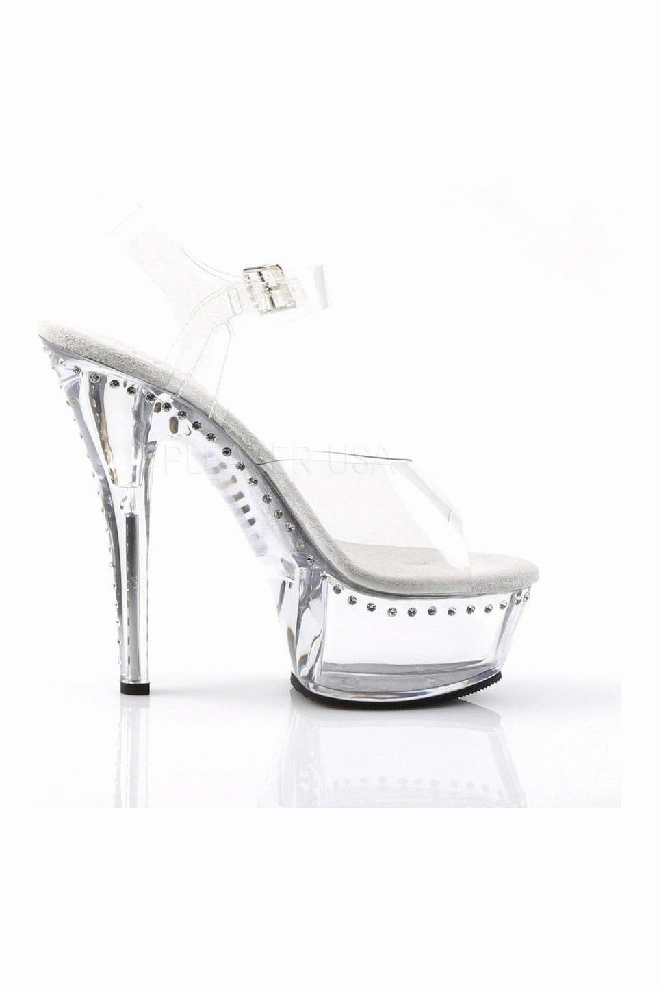KISS-208LS Platform Sandal | Clear Vinyl