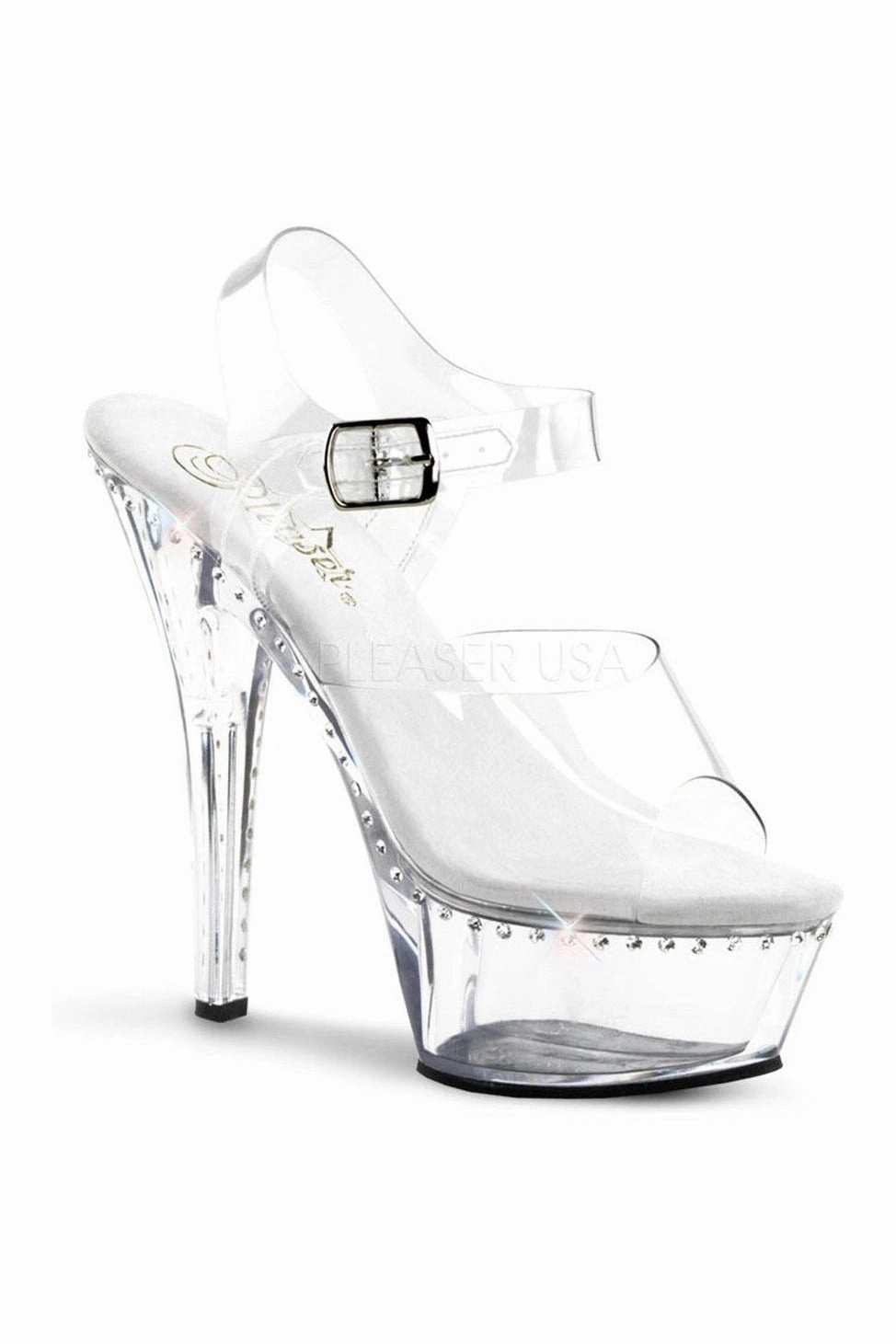 KISS-208LS Platform Sandal | Clear Vinyl