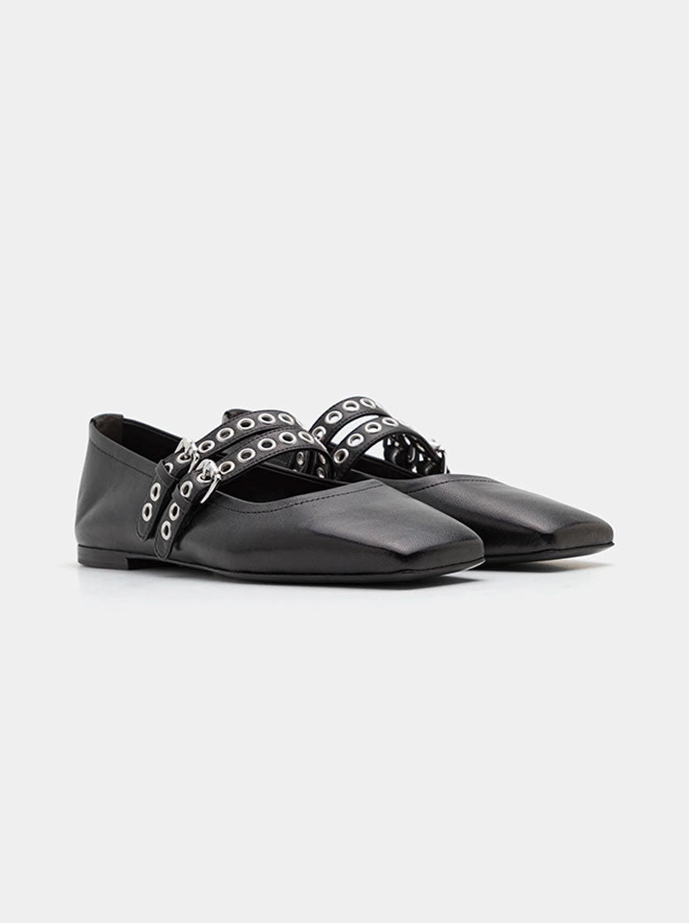 Leila black leather