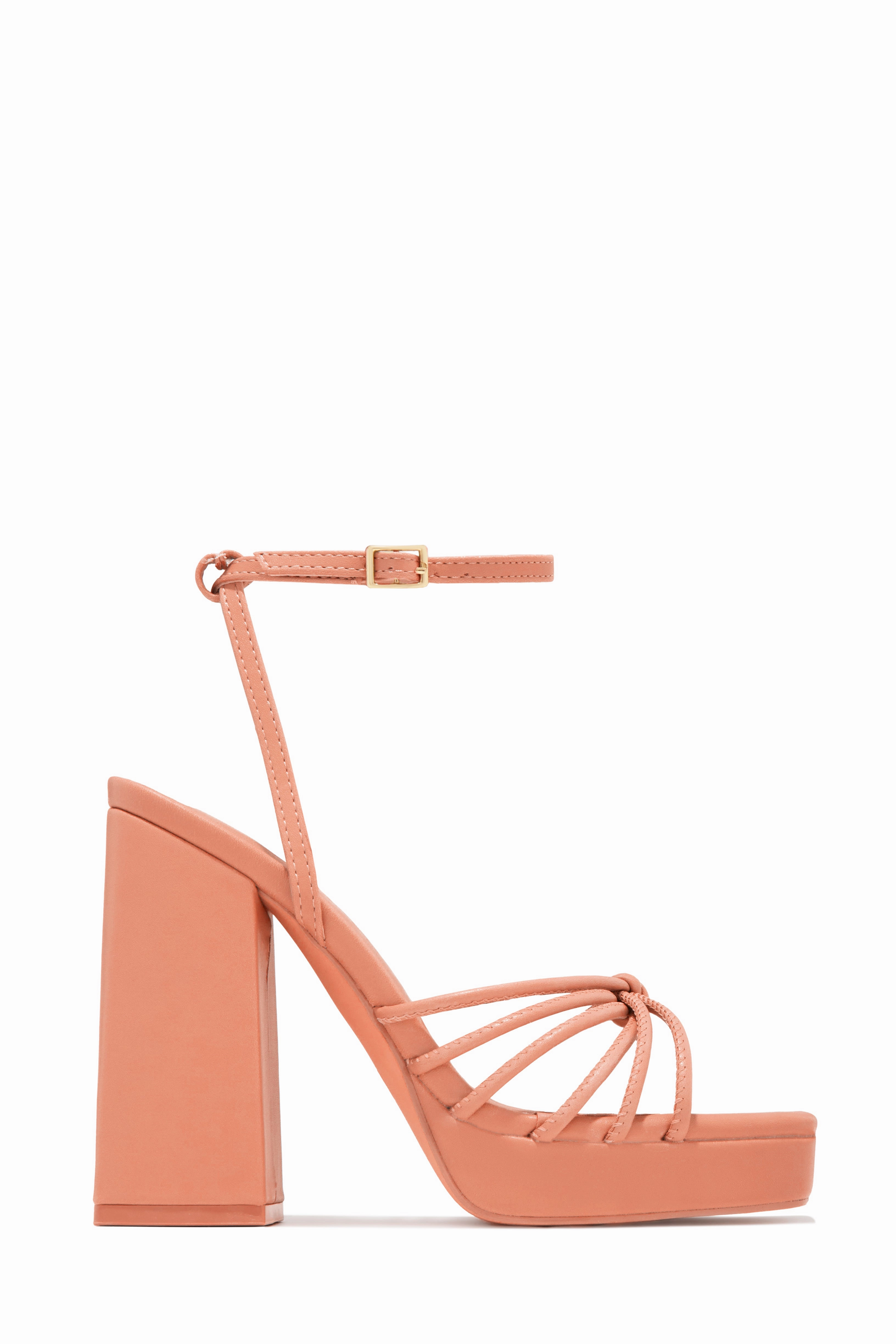 Lelia Platform Block Heels - Coral