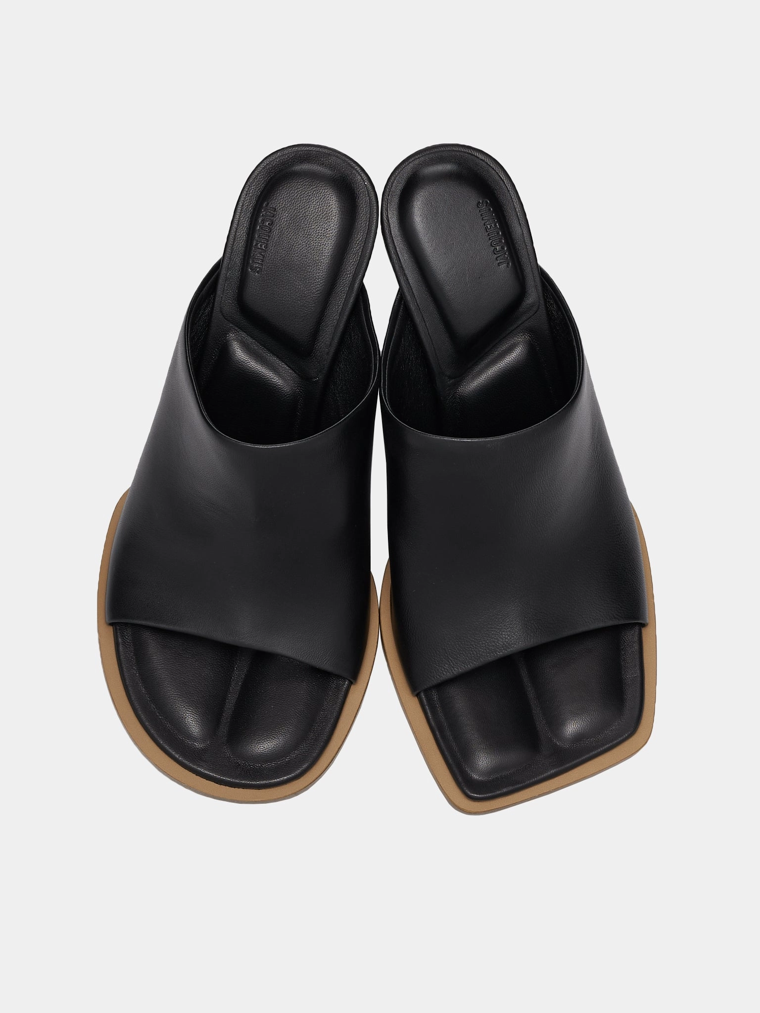 Les Mules Rond Carré (231FO047-3073-990-BLACK)