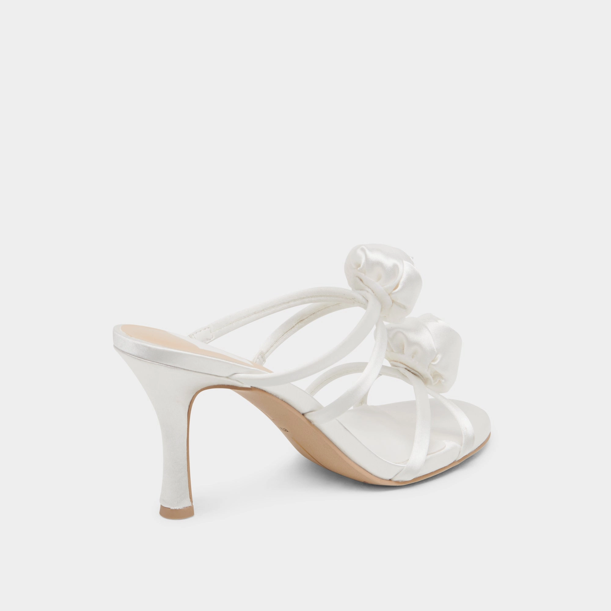 LINZY HEELS TRUE WHITE SATIN