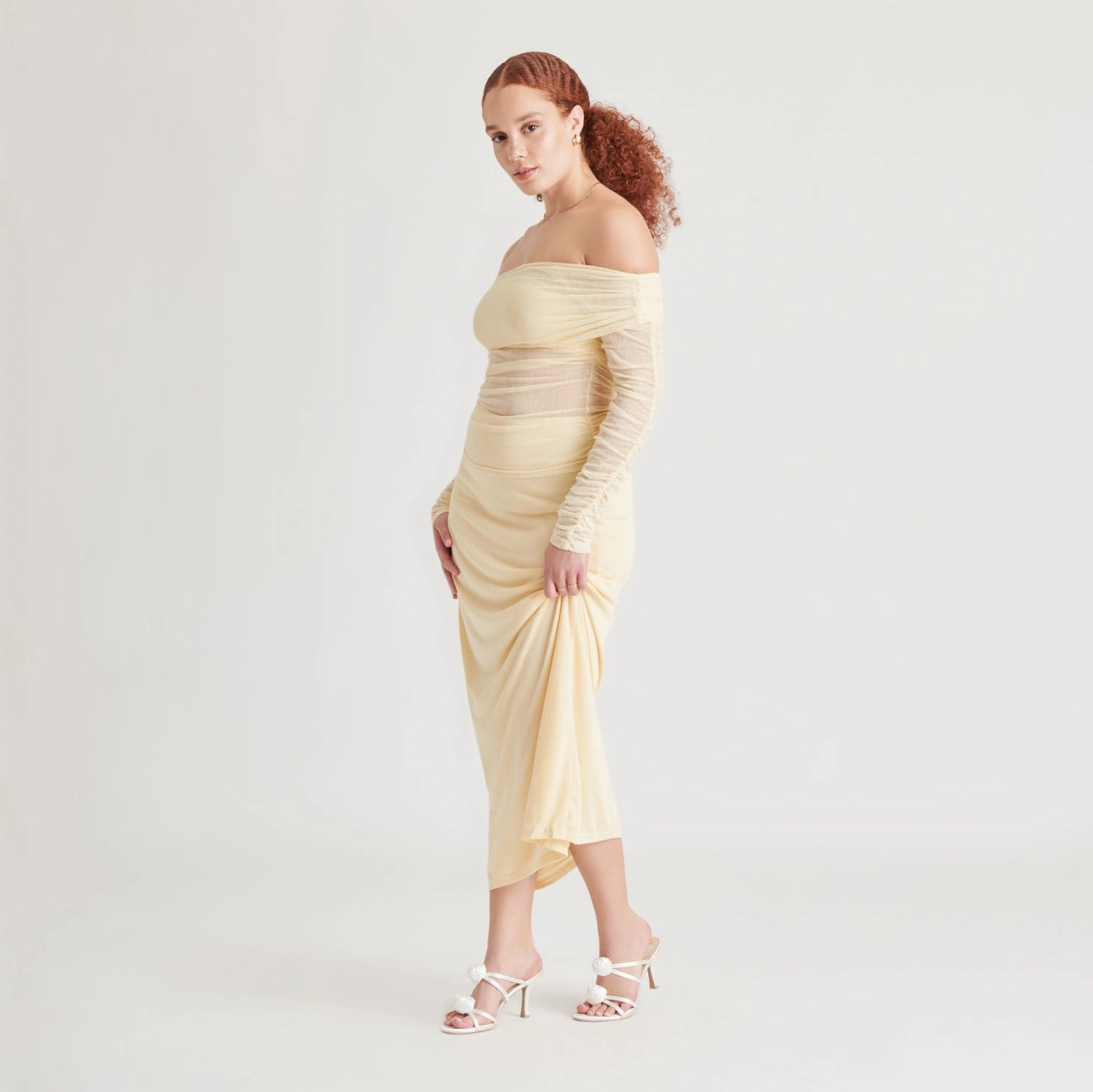 LINZY HEELS TRUE WHITE SATIN