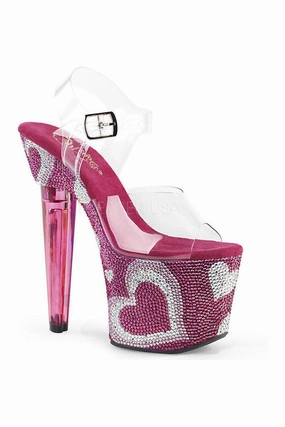 LOVESICK-708HEART Platform Sandal | Clear Vinyl