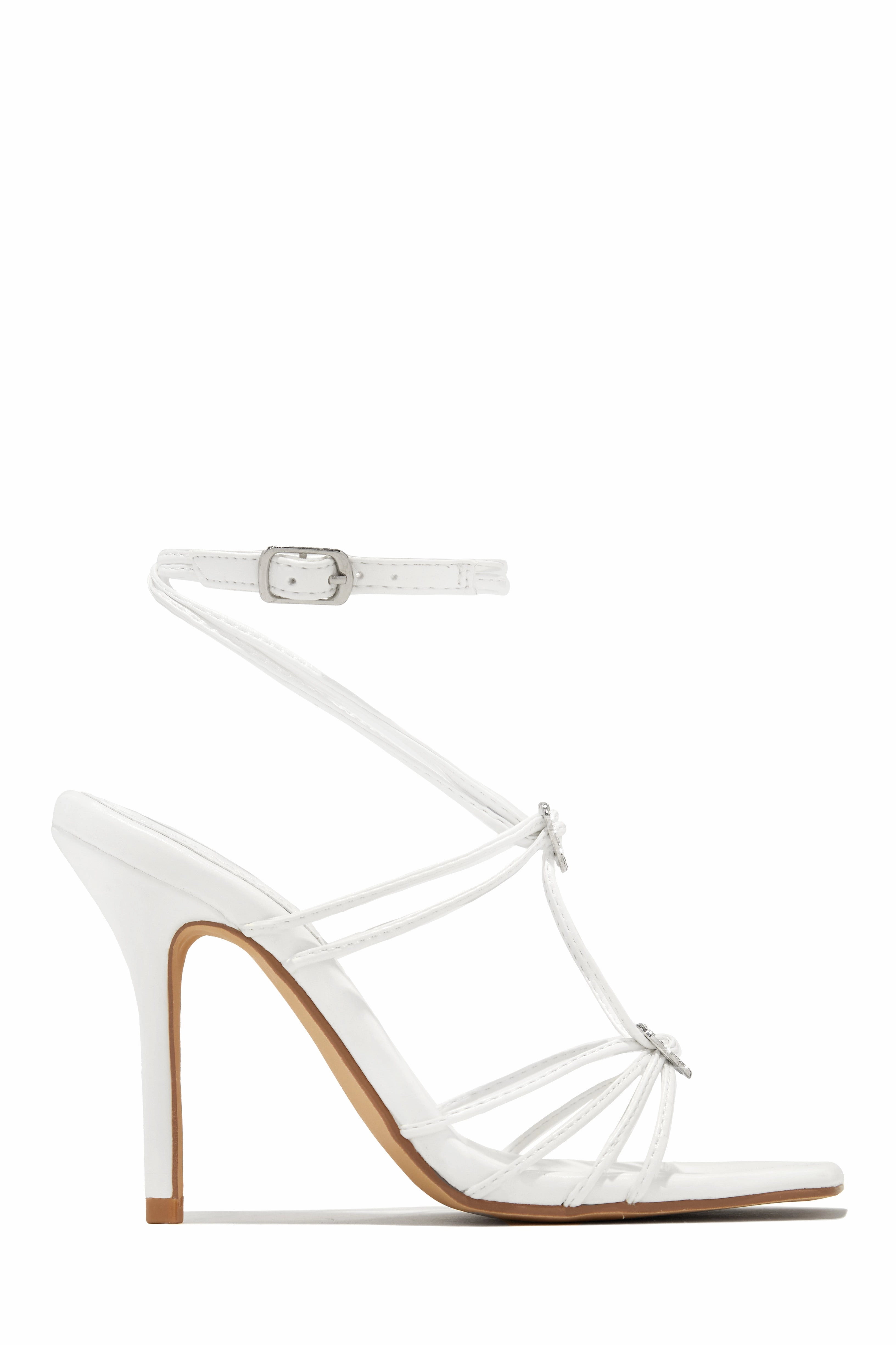 Lovestruck Embellished Strappy High Heels - Denim