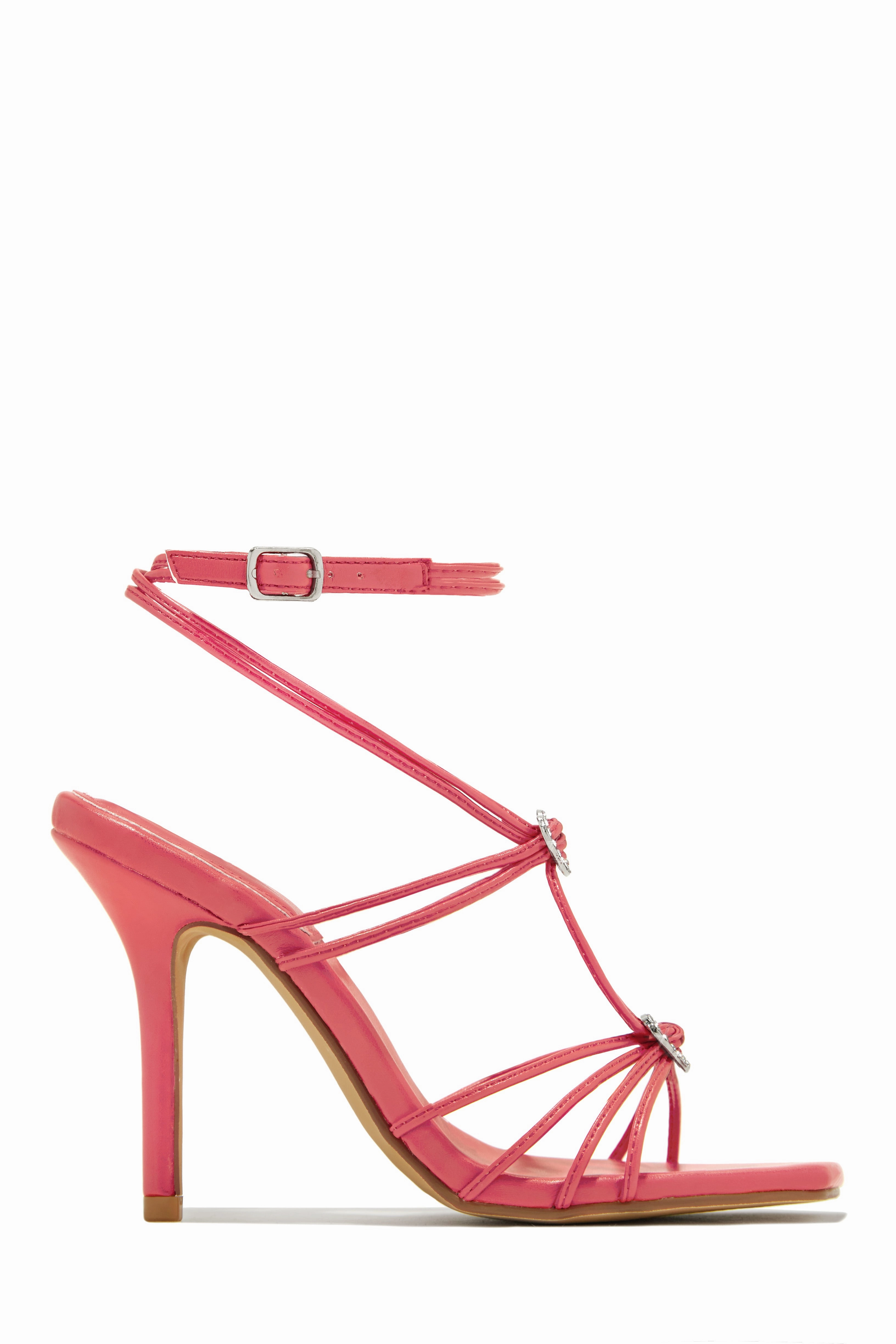 Lovestruck Embellished Strappy High Heels - Pink