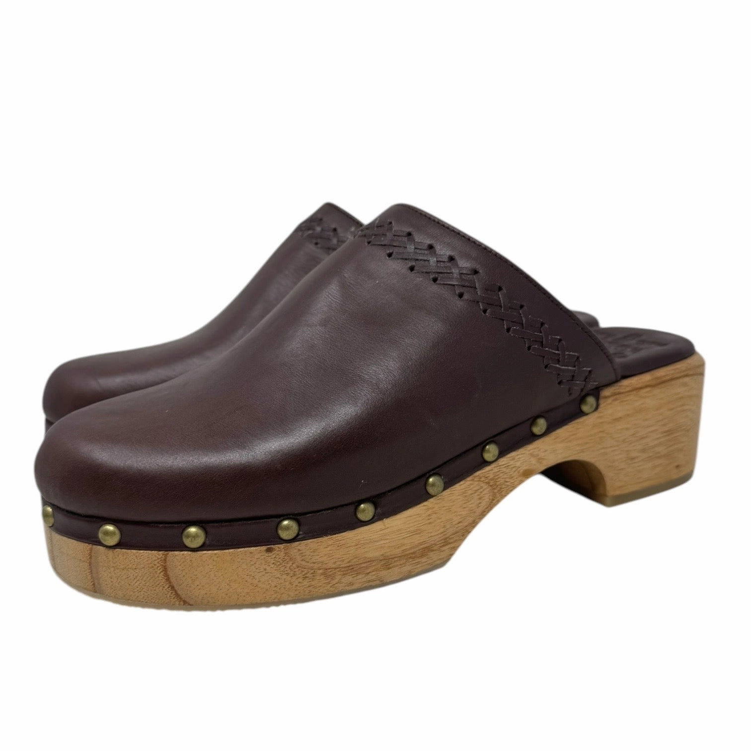 Malibu Leather Clogs By Bali Elf In Dark Brown, Size: 9