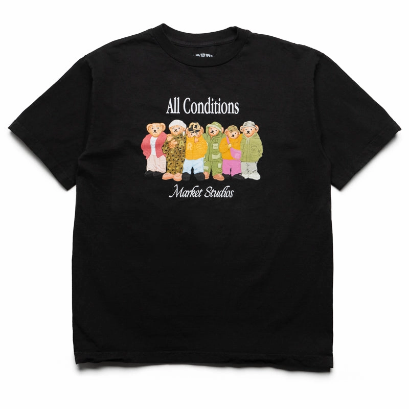 Market Gorpcore Bears Tee - Washed Black